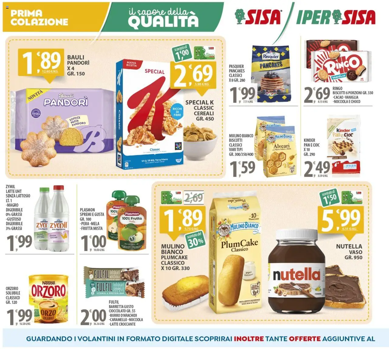 Volantino SISA del 16.07.2025 | Pagina: 8 | Prodotti: Pasta, Nutella, Pandoro, Vaso