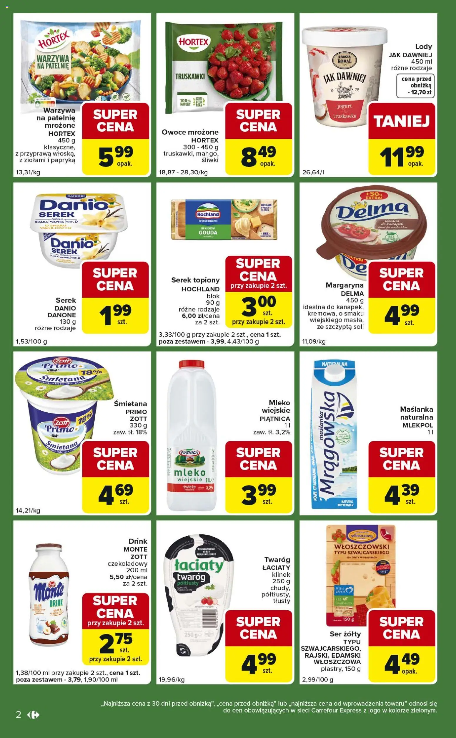 Carrefour Gazetka - Express od 24.02.2026 | Strona: 2 | Produkty: Ser żółty, Papryka, Mleko, Ser