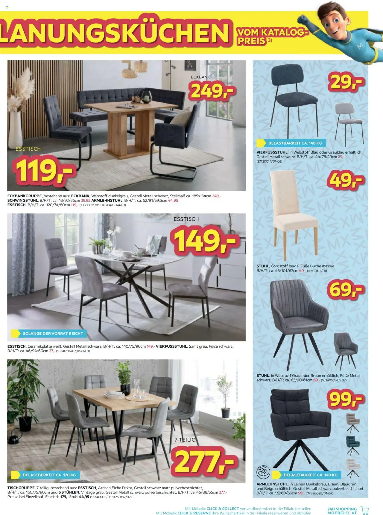 Möbelix Angebote gültig ab 12.08.2025 | Seite: 7 | Produkte: Stuhl