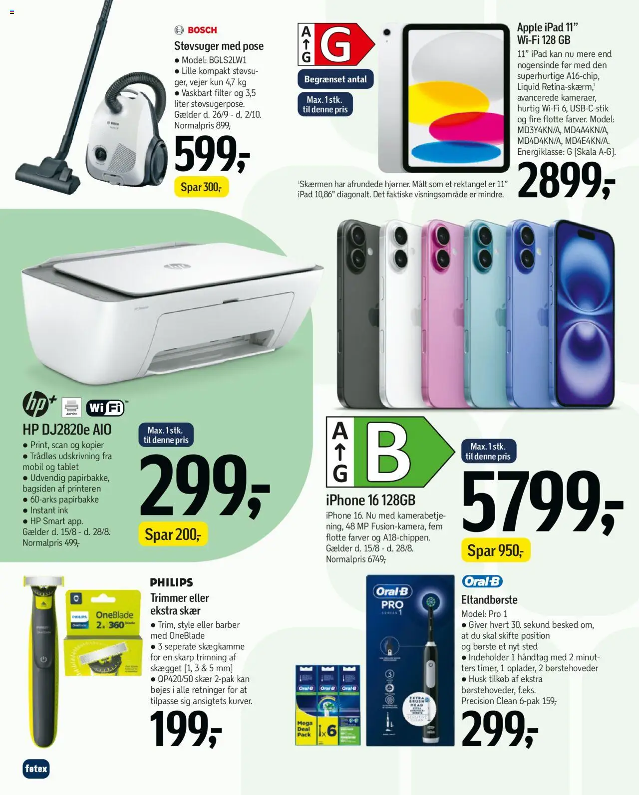 Føtex Tilbudsavis gyldig fra 15.08.2025 | Side: 44 | Produkter: Børste, Eltandbørste, Søm, Støvsuger