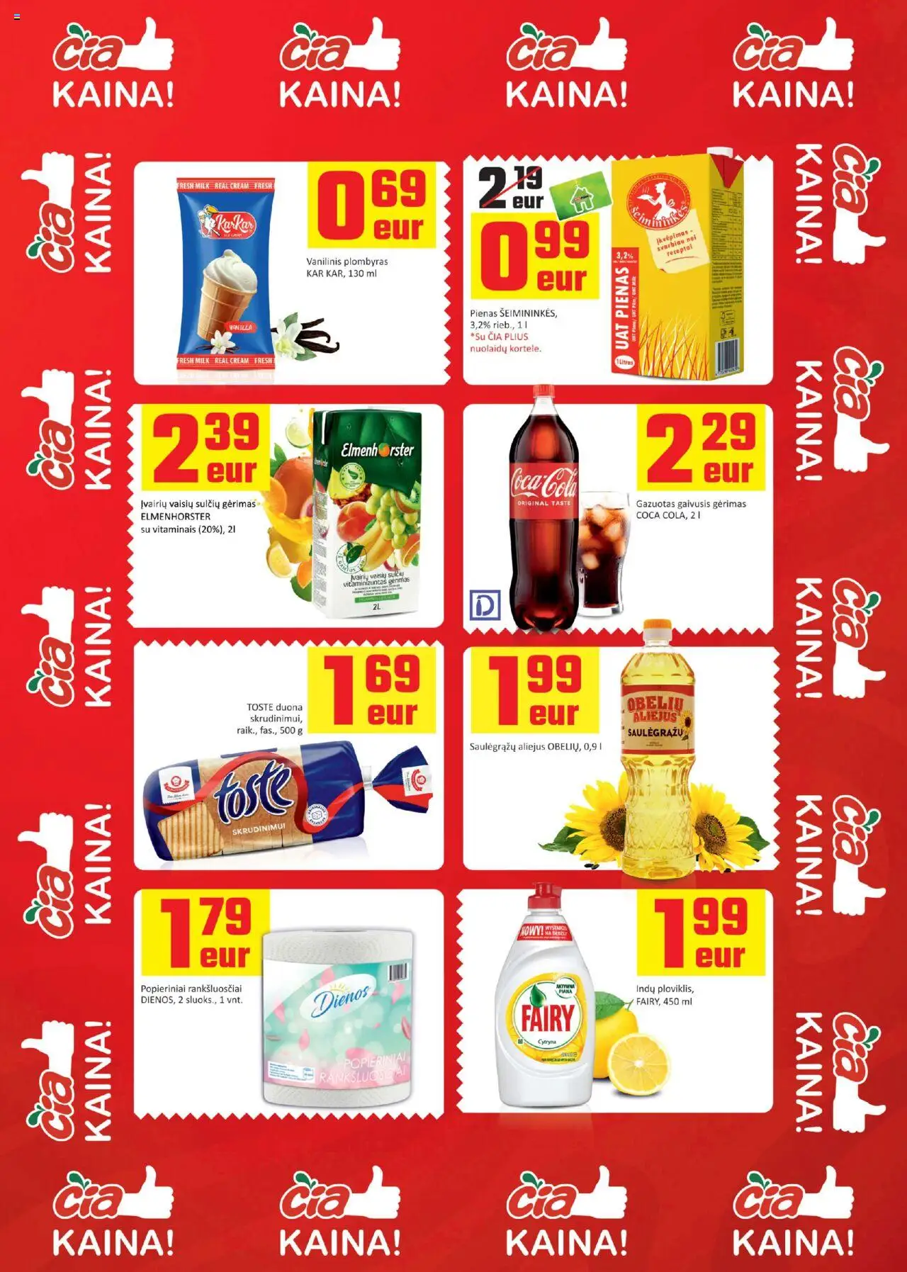 ČIA MARKET leidinys│galioja nuo 17.06.2025 | Puslapis: 19 | Prekių: Pienas, Aliejus, Duona, Plombyras