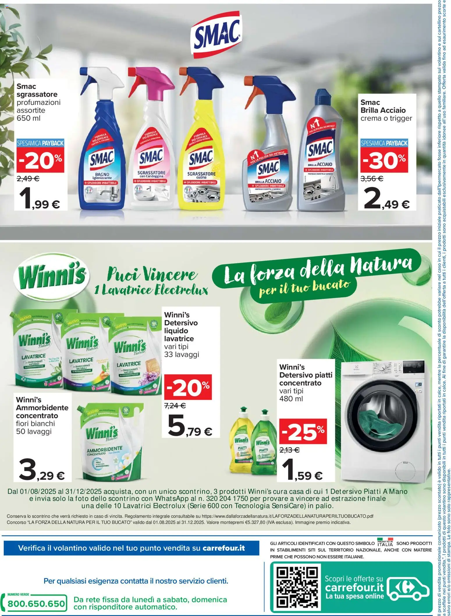 Volantino Carrefour del 16.11.2025 | Pagina: 2 | Prodotti: Crema, Sgrassatore, Lavatrice, Bagno