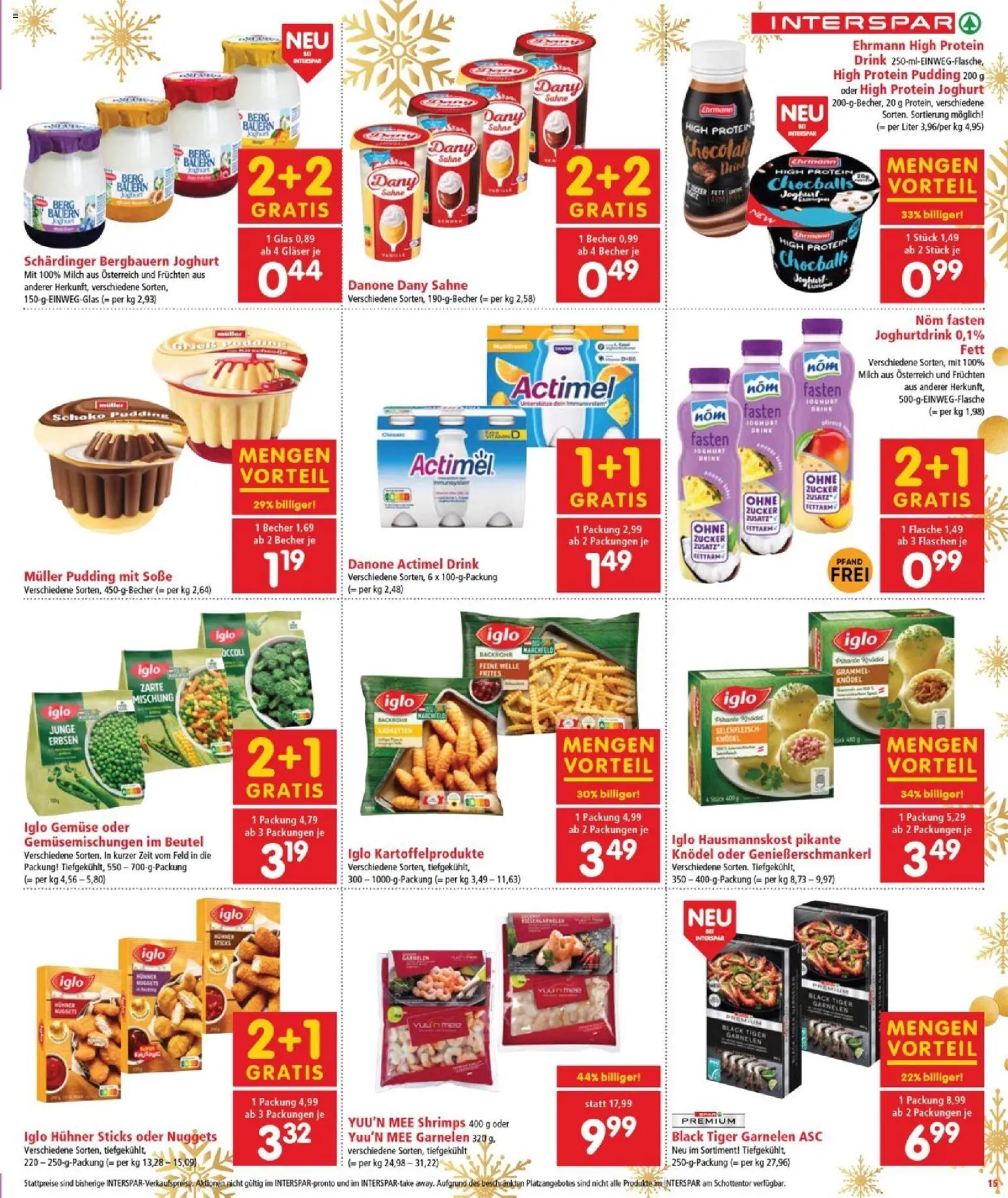 Interspar Flugblatt - Burgenland gültig ab 20.11.2025 | Seite: 15 | Produkte: Sahne, Gemüse, Zucker, Joghurt