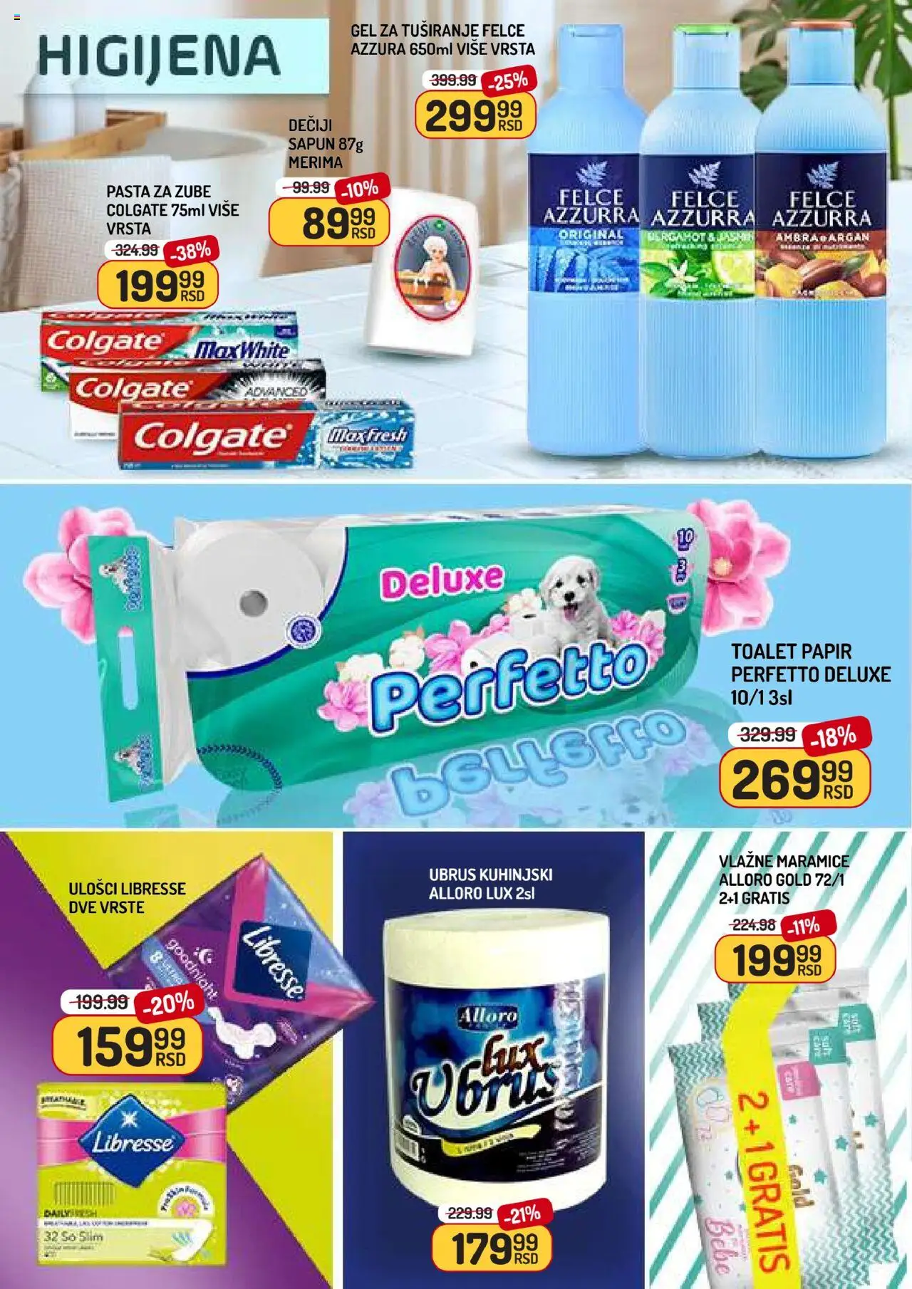 Aman katalog - važi od 01.08.2025 | Strana: 10 | Proizvode: Colgate, Toalet papir, Felce azzurra, Vlažne maramice
