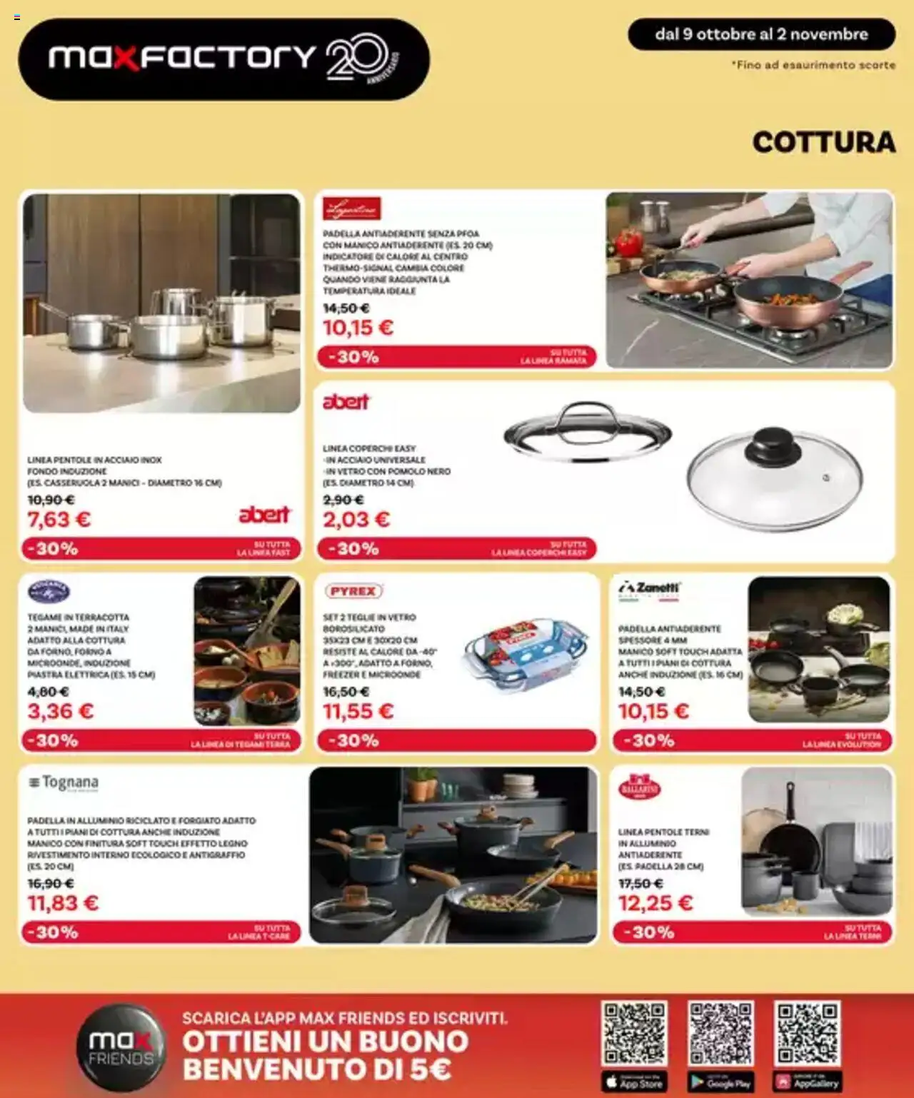 Volantino Max Factory del 09.10.2025 | Pagina: 12 | Prodotti: Microonde, Freezer, Padella, Casseruola