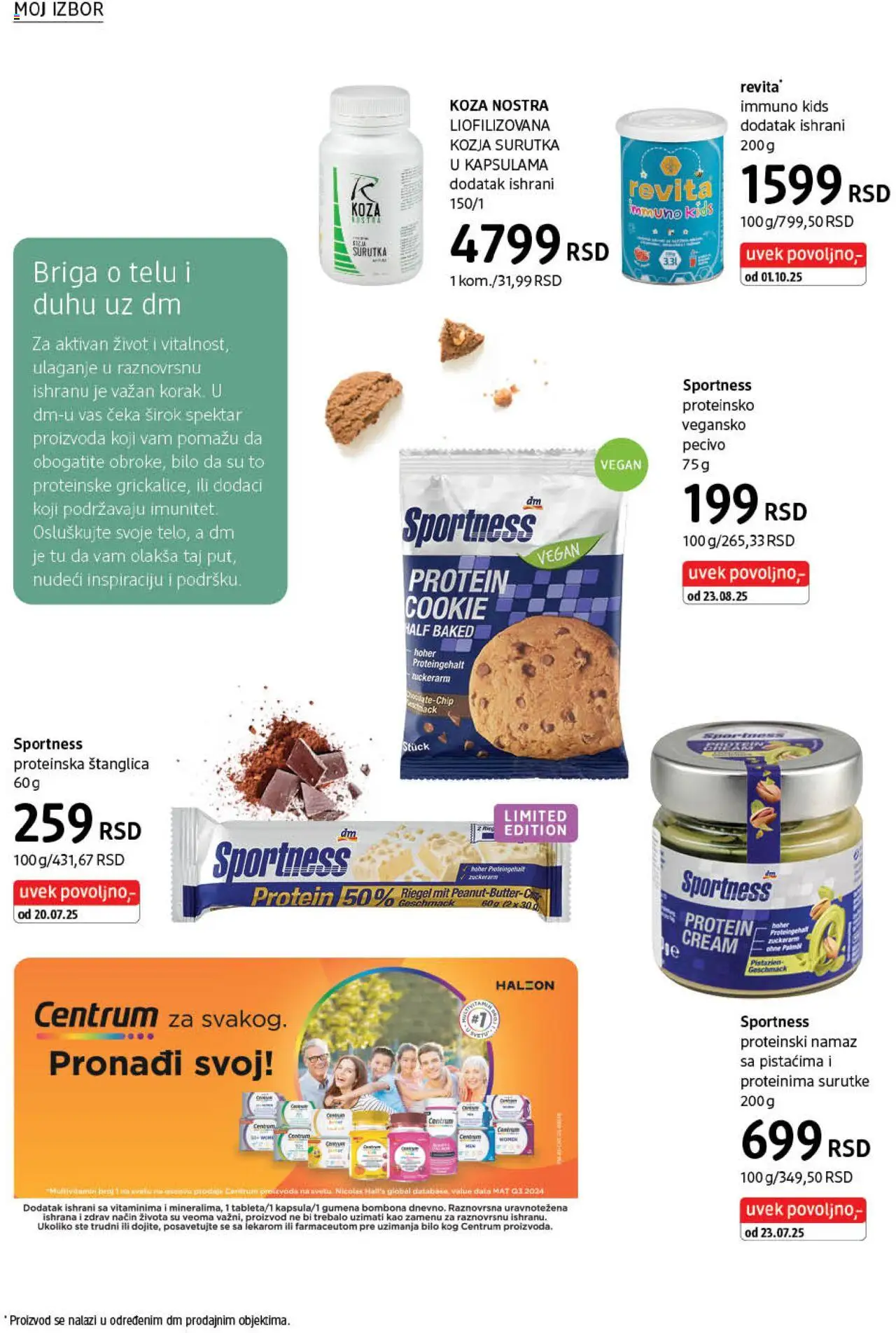 DM Drogerie katalog - važi od 01.10.2025 | Strana: 34 | Proizvode: Protein, Protein bar, Pecivo