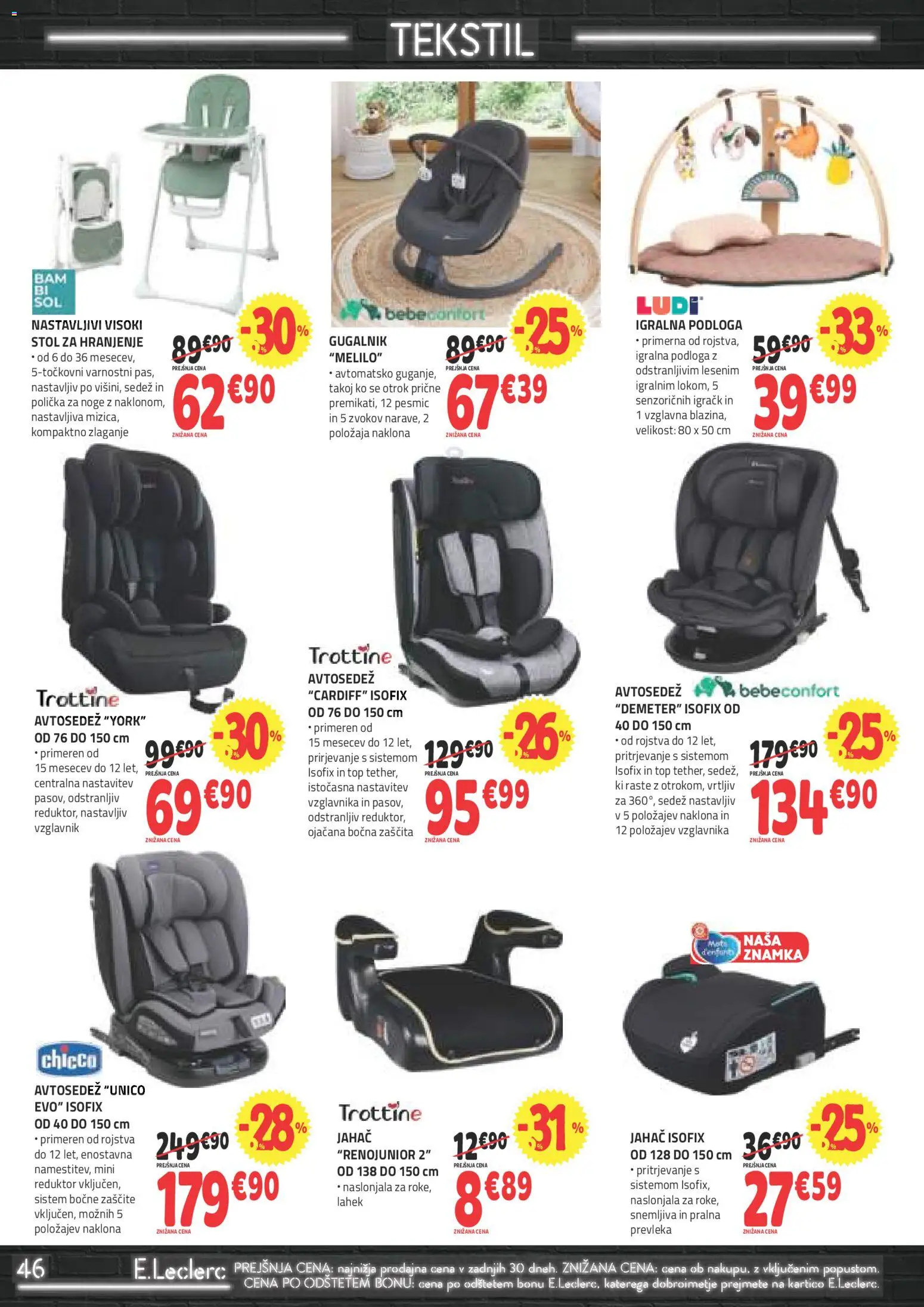 Novi E.leclerc katalog ponudbe – veljaven od 19.11.2025 | Stran: 8 | Izdelki: Vzglavnik, Prevleka, Stol, Podloga