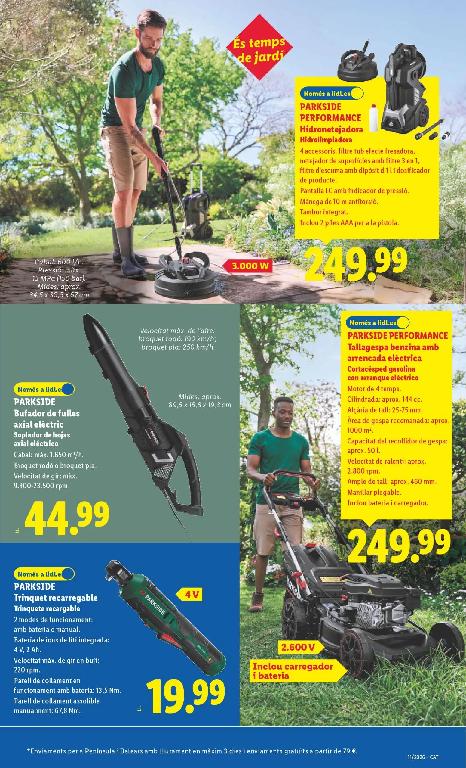 Lidl folleto de bazar │ válido desde el 09.03.2026 | Página: 3 | Productos: Hidrolimpiadora, Απολυμαντικό, Batería