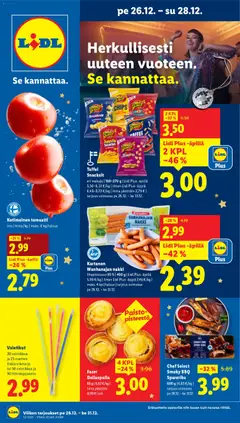 Lidl-mainoslehti voimassa 26.12.2025 alkaen