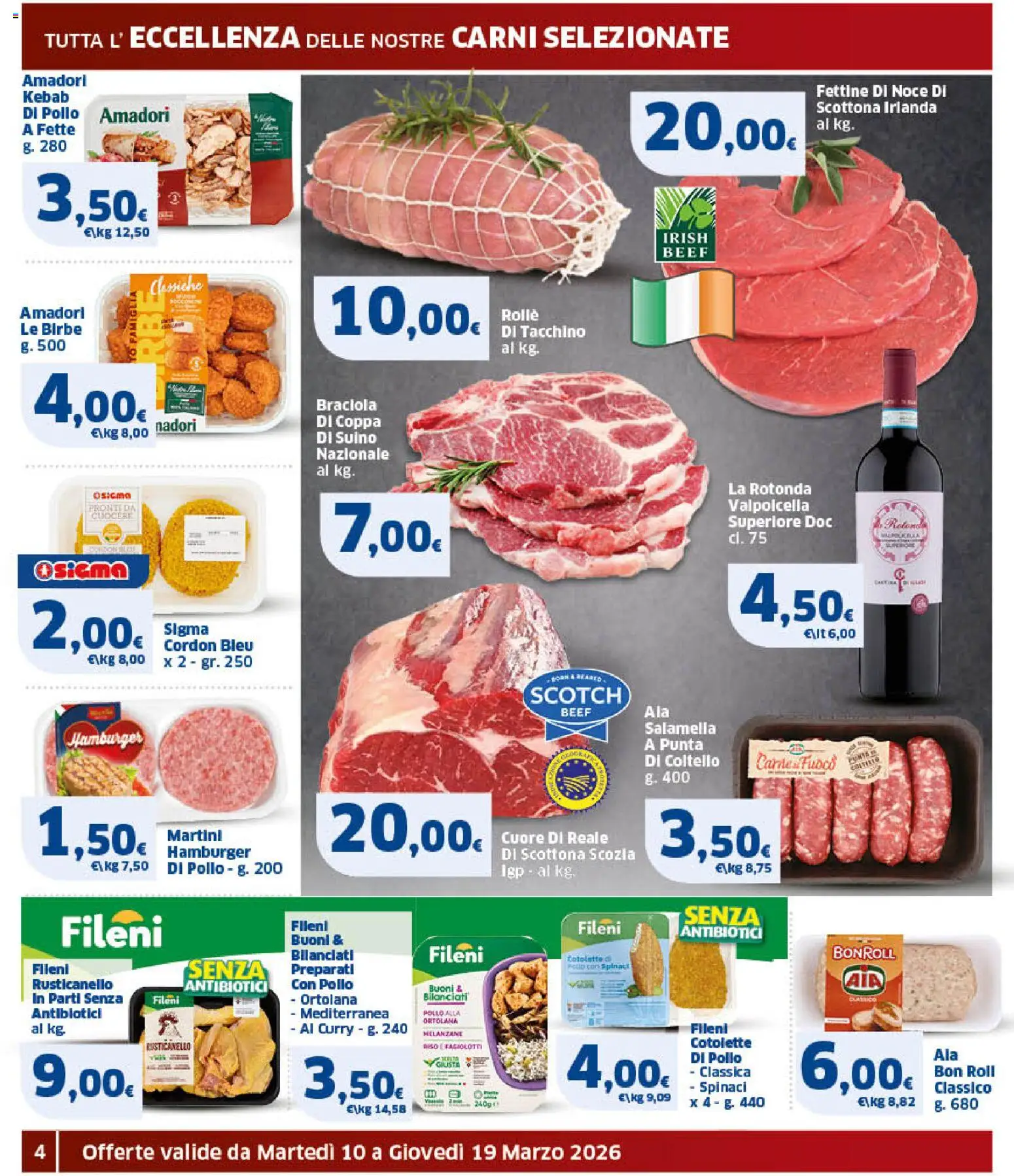 Volantino SIGMA del 10.03.2026 | Pagina: 4 | Prodotti: Pollo, Riso, Suino, Spinaci