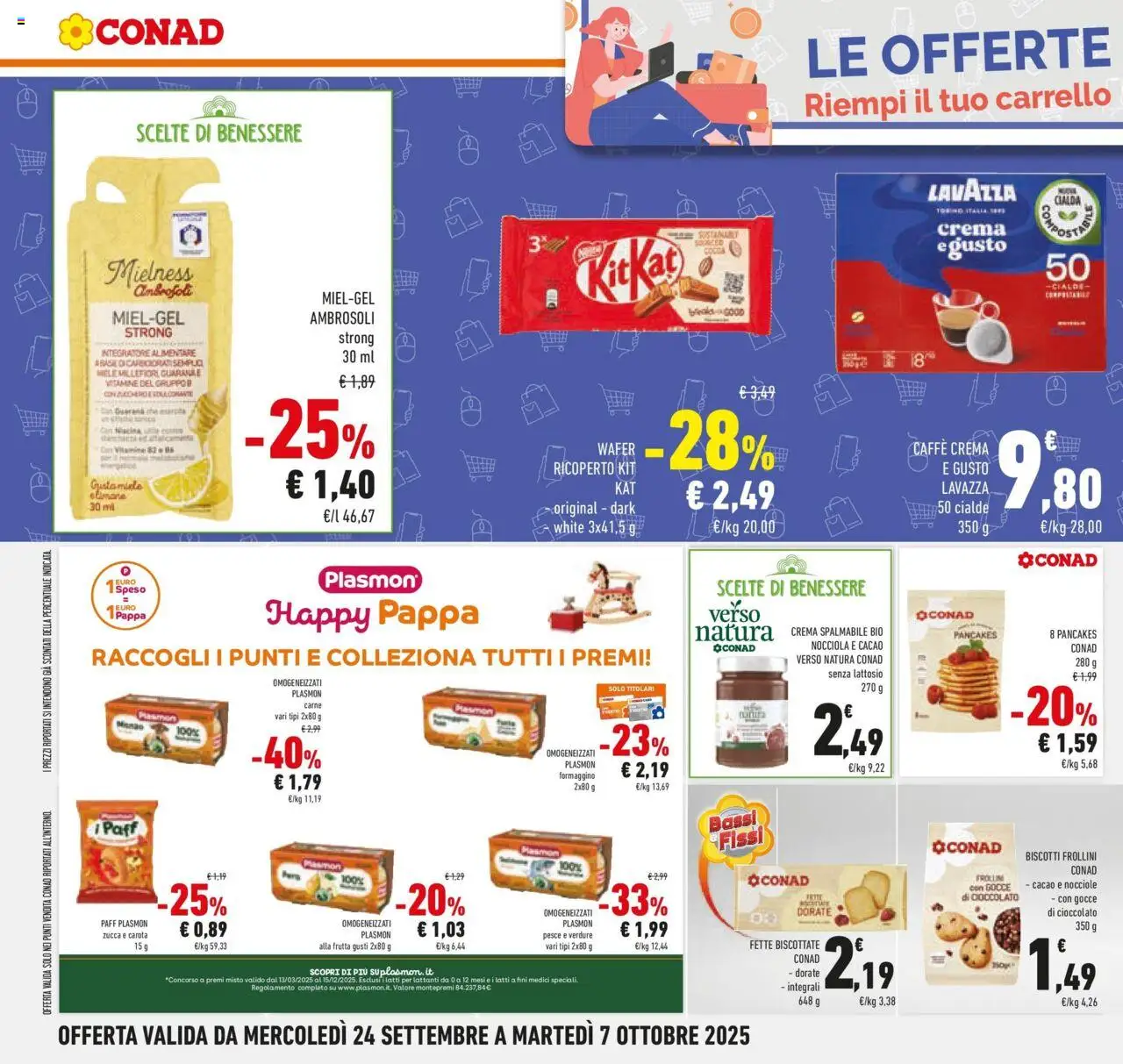 Volantino Conad del 23.09.2025 | Pagina: 34 | Prodotti: Caffè, Carota, Biscotti, Cacao