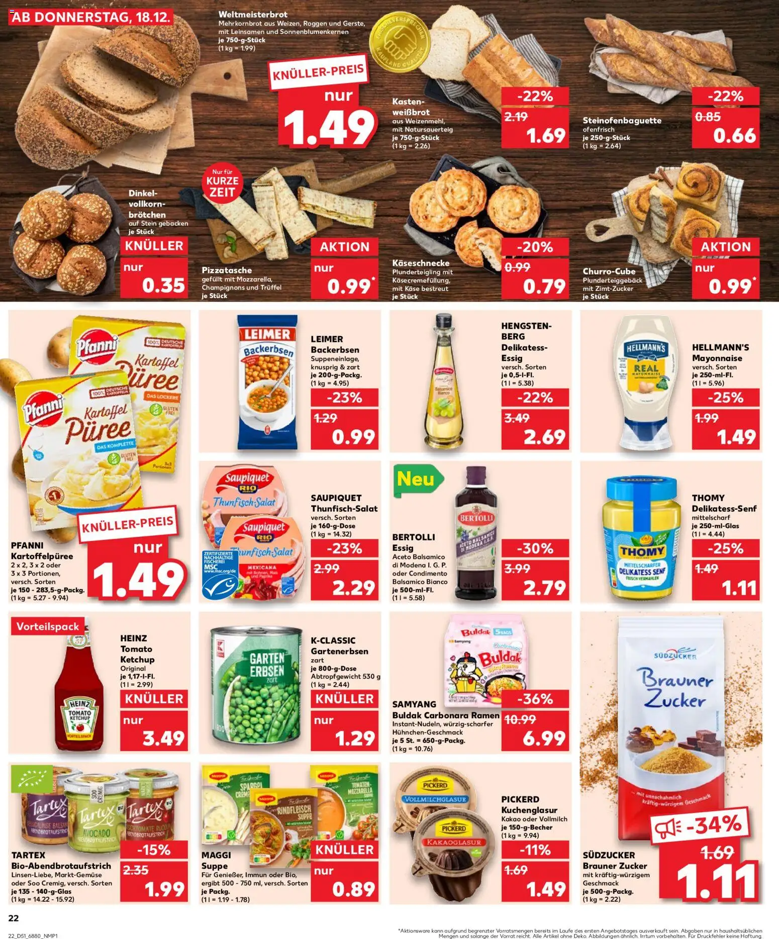 Kaufland prospekt Völklingen	 – gültig ab 21.12.2025 | Seite: 22 | Produkte: Maggi, Käse, Thunfisch, Essig