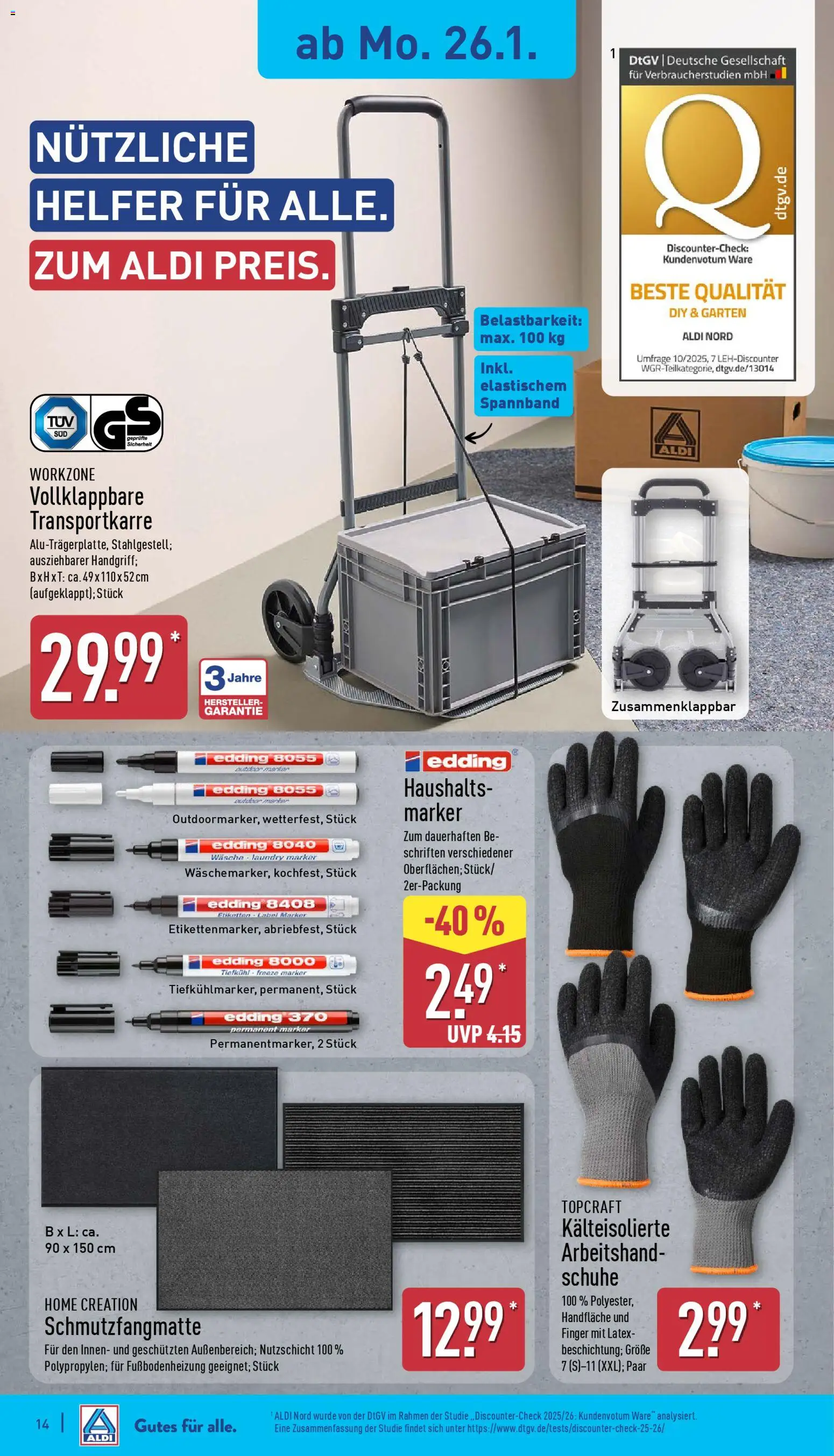 Aldi Prospekt 	 – gültig ab 26.01.2026 | Seite: 16 | Produkte: Schmutzfangmatte, Home creation