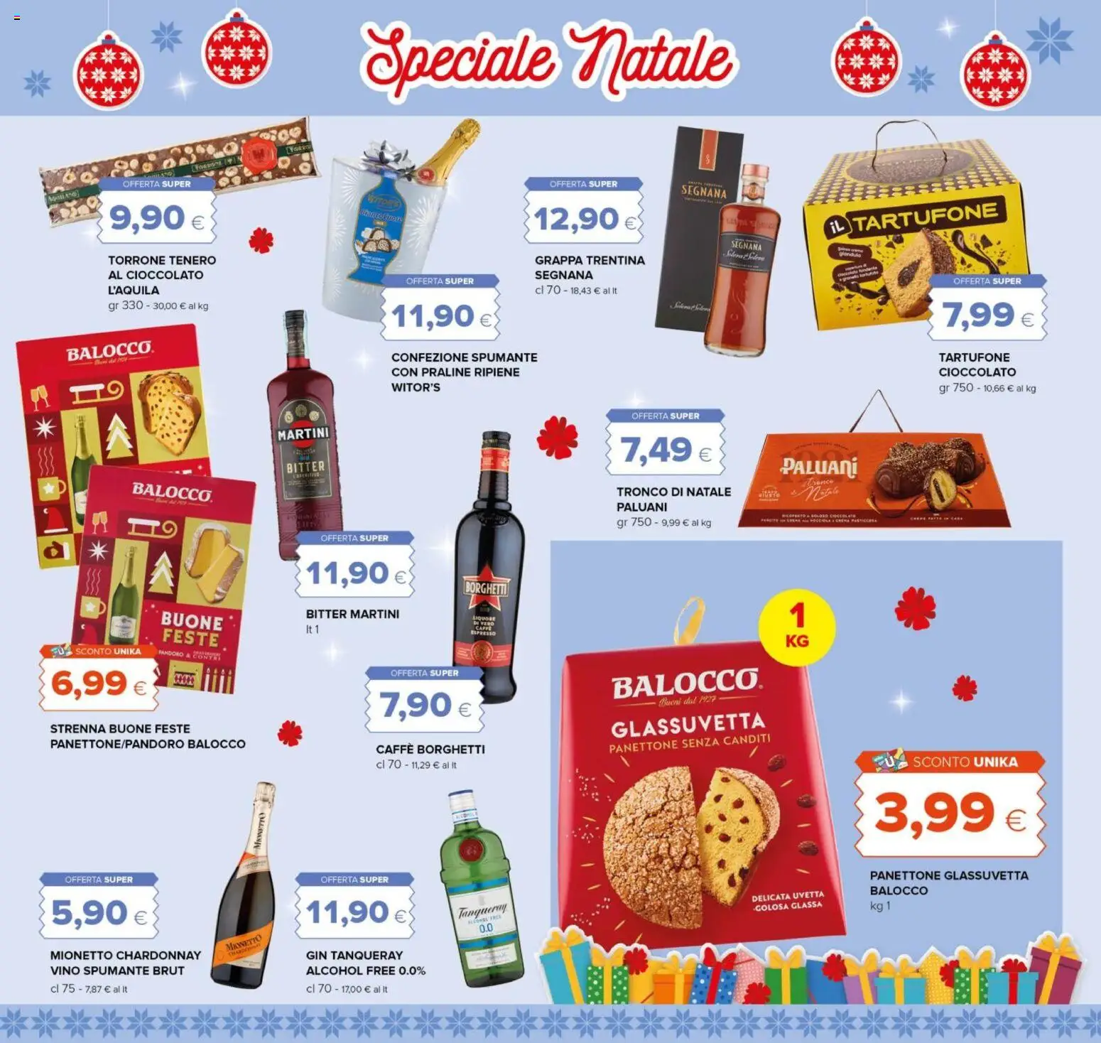 Volantino Oasi del 15.12.2025 | Pagina: 3 | Prodotti: Pandoro, Panettone, Spumante, Grappa