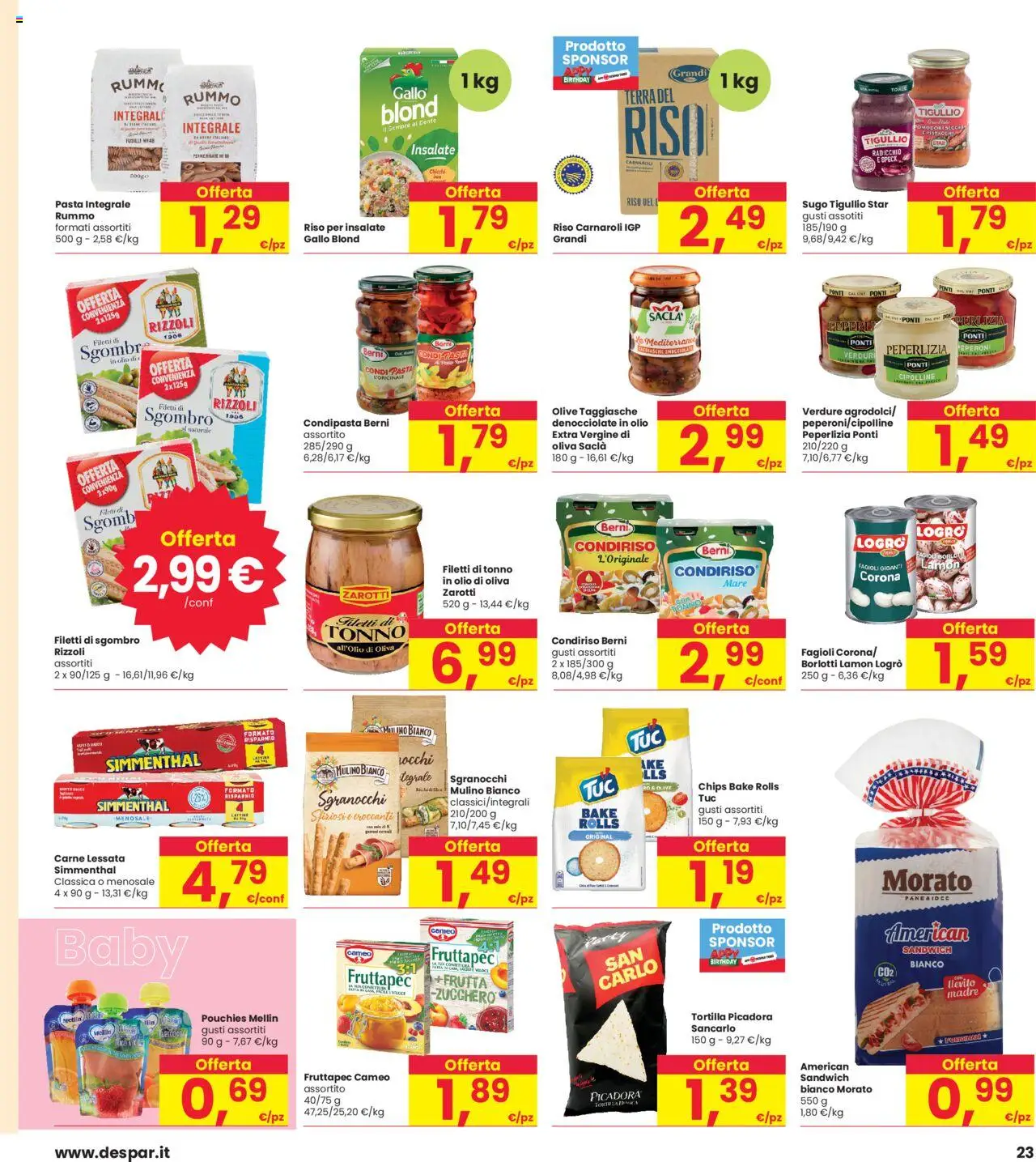 Volantino Interspar del 05.06.2025 | Pagina: 23 | Prodotti: Verdure, Zucchero, Olive, Tonno