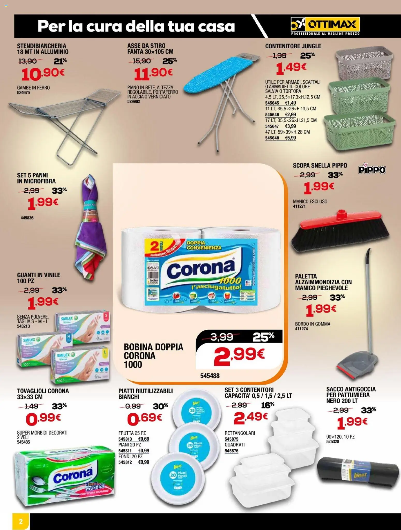 Volantino Ottimax del 05.02.2026 | Pagina: 6 | Prodotti: Paletta, Frutta, Stendibiancheria, Alluminio