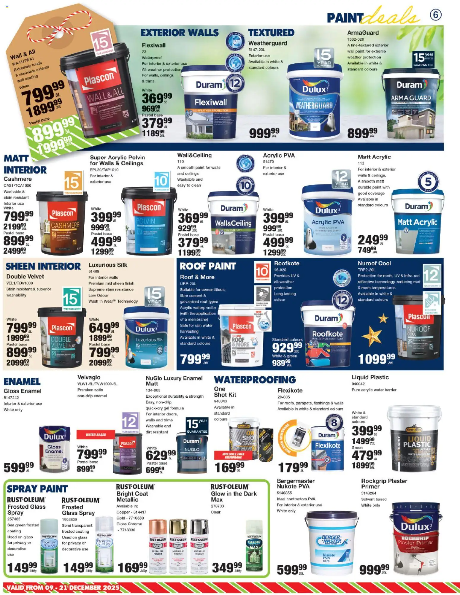 New MICA catalogue – valid from 09.12.2025 | Page: 6 | Products: Gloss, Plaster primer, Polvin, Cement