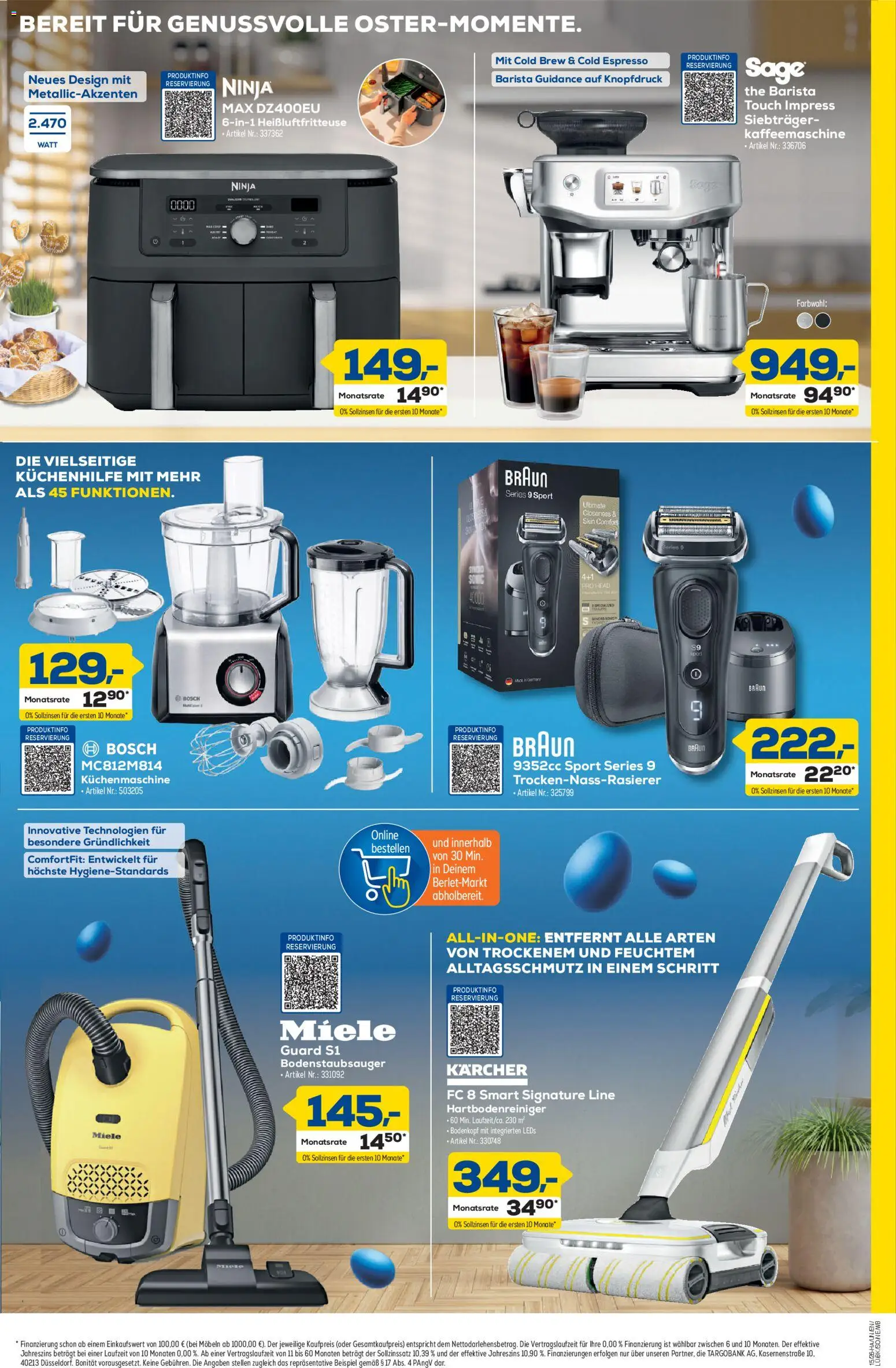 Euronics Oster Deals Berlet – gültig ab 02.04.2026 | Seite: 5 | Produkte: Miele, Bosch, Kaffeemaschine, Heißluftfritteuse