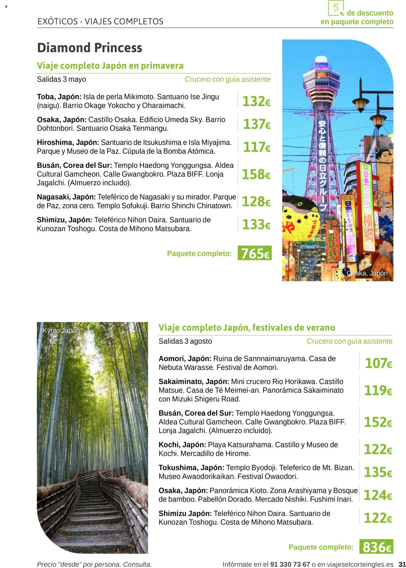 Viajes El Corte Inglés Excursiones Cruceros │ válido desde el 18.03.2026 | Página: 31 | Productos: Té