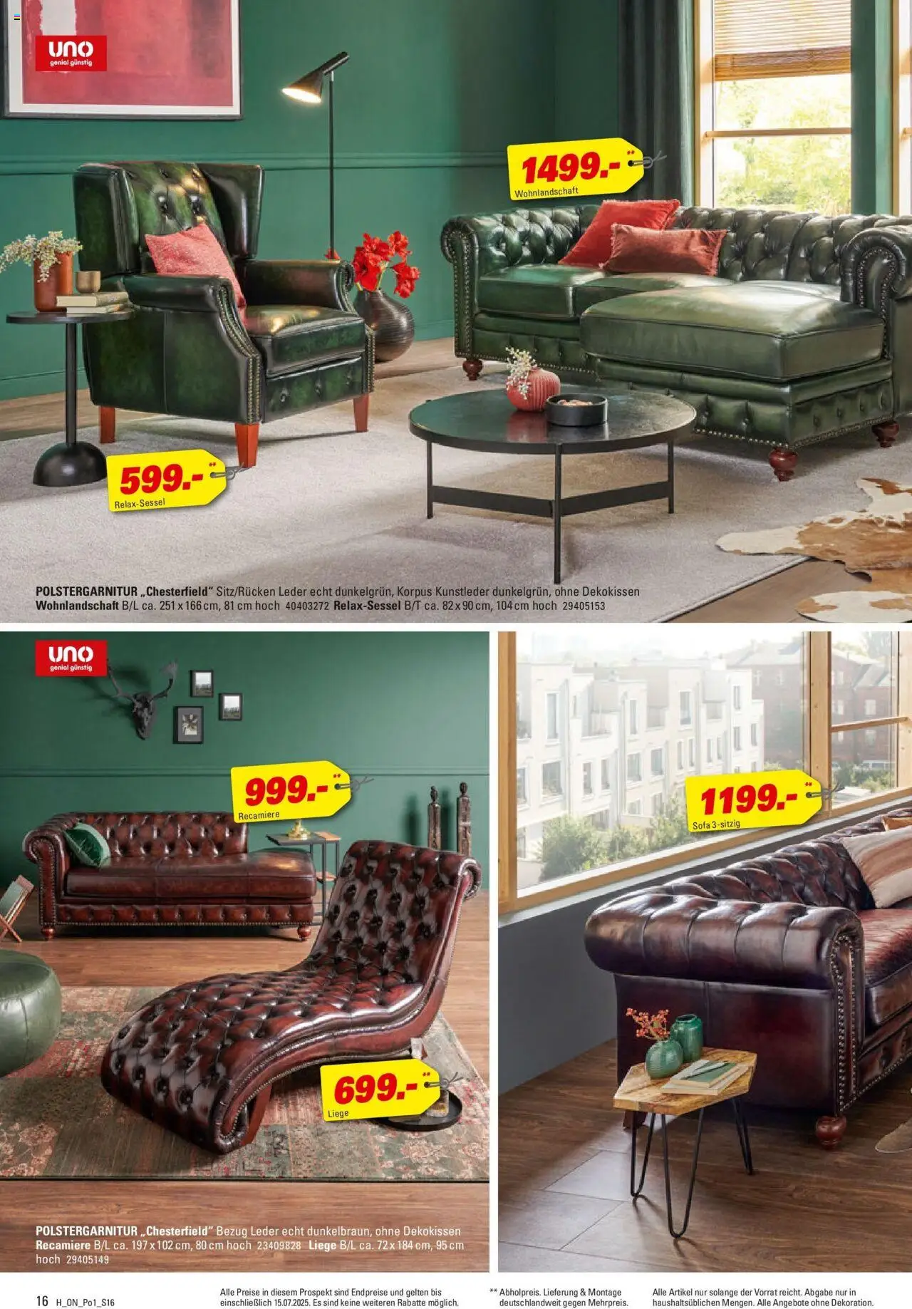 Höffner - Polster Spezial - gültig ab dem 03.06.2025 | Seite: 16 | Produkte: Wohnlandschaft, Relaxsessel, Sofa, Liege
