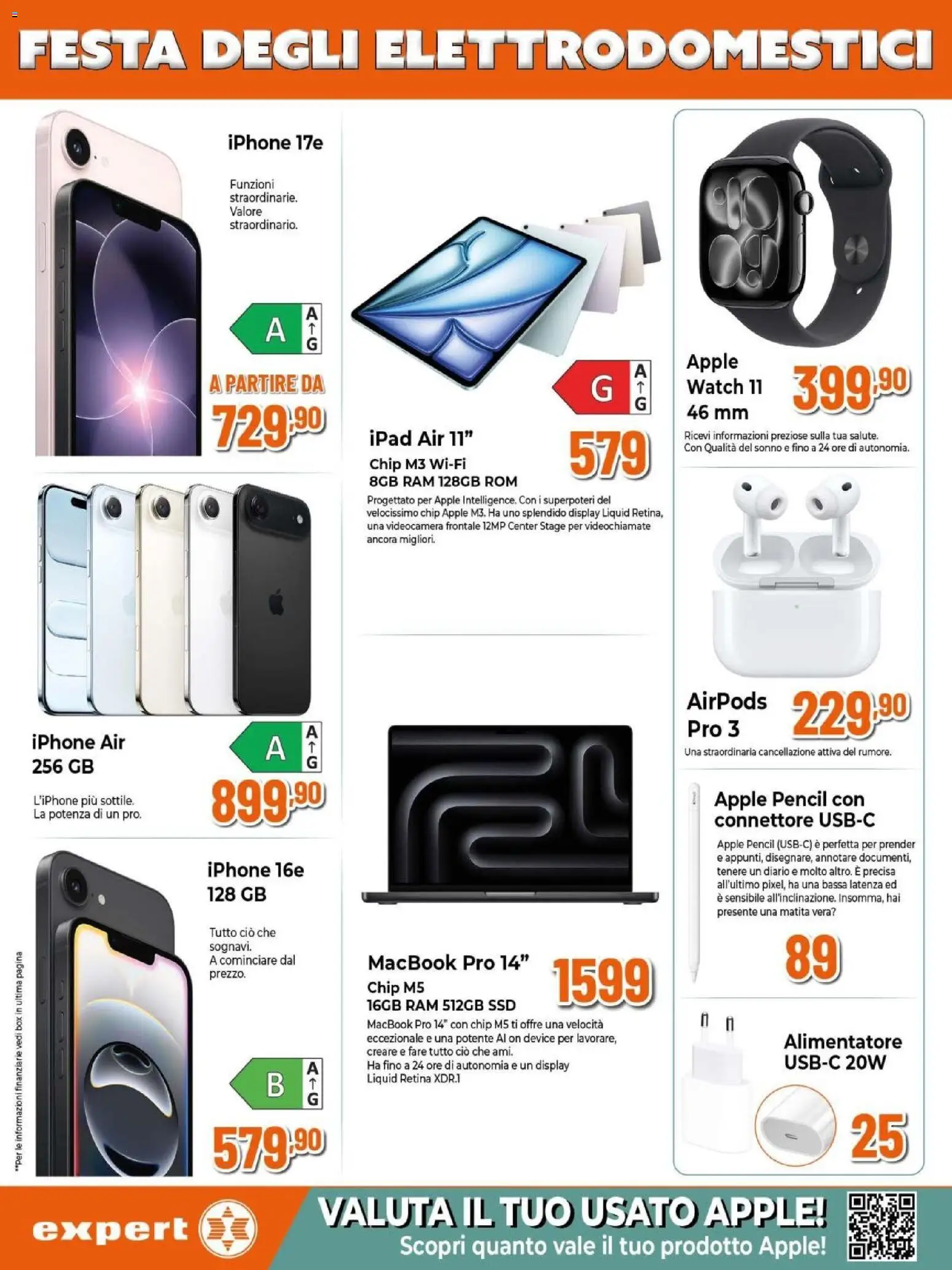 Volantino Expert del 12.03.2026 | Pagina: 34 | Prodotti: Iphone, Videocamera, Connettore, Airpods