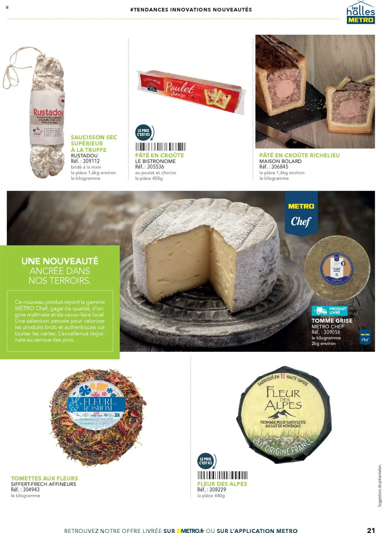  | Page: 21 | Produits: Chorizo, Lait, Livre, Fromage pour tartiflette
