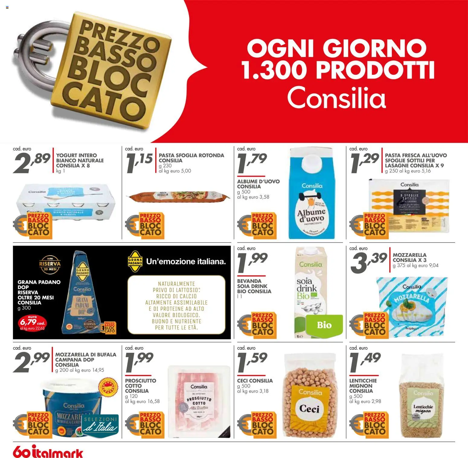 Volantino Italmark del 10.11.2025 | Pagina: 26 | Prodotti: Lenticchie, Mozzarella, Prosciutto, Grana Padano
