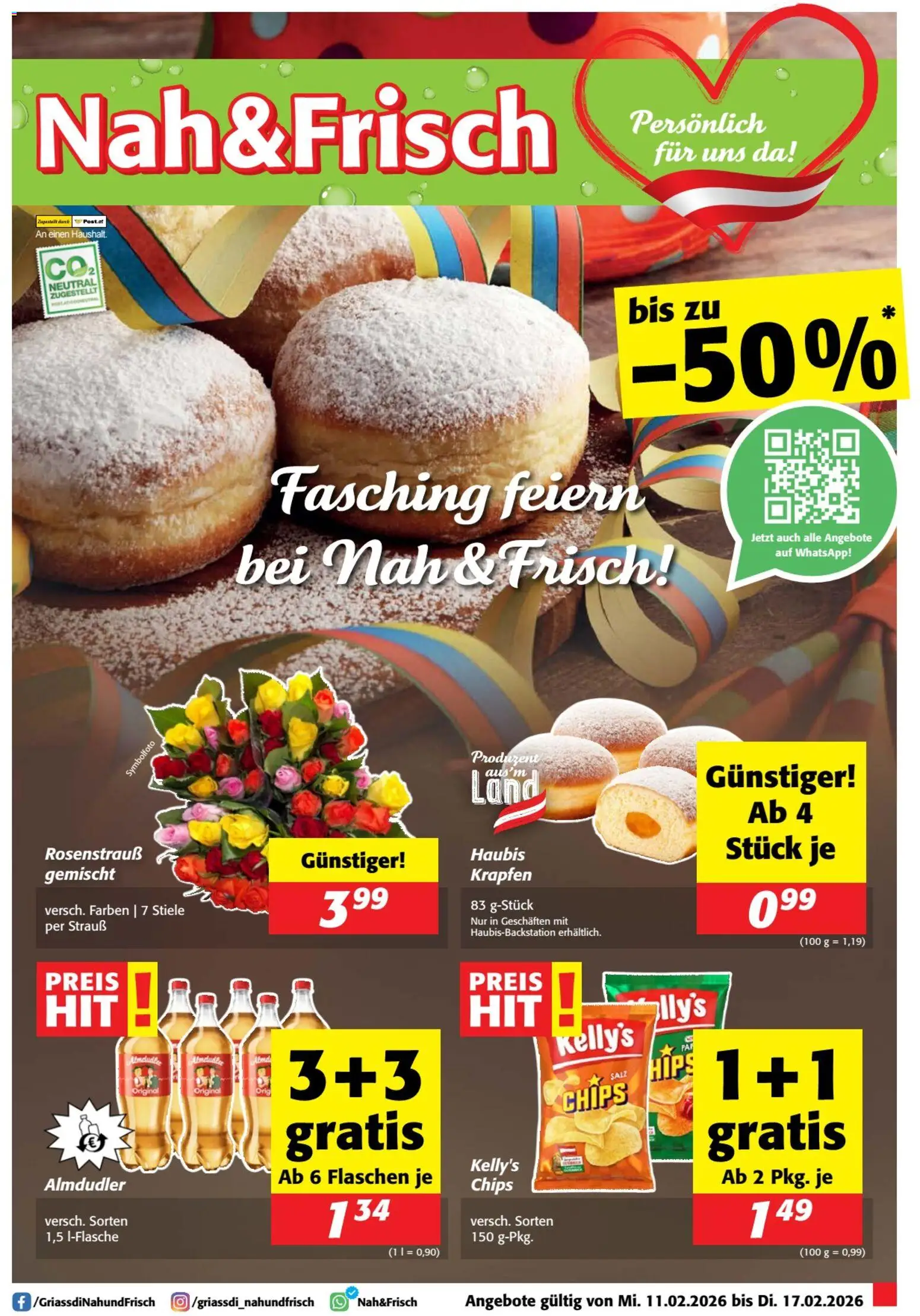 Nah und Frisch Flugblatt gültig ab 11.02.2026 | Seite: 1 | Produkte: Chips, Salz