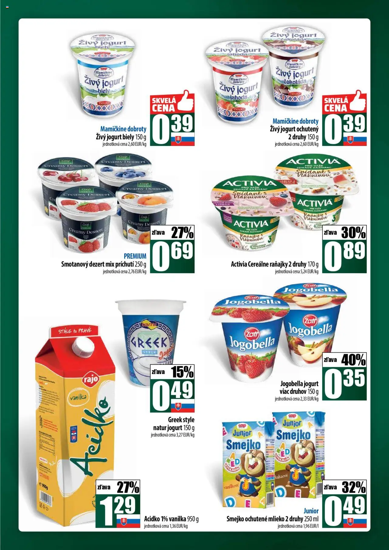 Nové COOP Jednota akcie – leták je platný od 04.09.2025 | Strana: 25 | Produkty: Mlieko, Jogurt, Čokoláda, Acidko