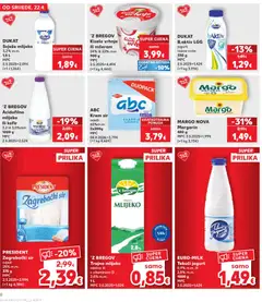 `Z BREGOV Kiselo vrhnje ili mileram, 24% ili 22% mm, 900 g - Pregled kataloga iz trgovine Kaufland, vrijedi od 22.04.2026 | Stranica: 8