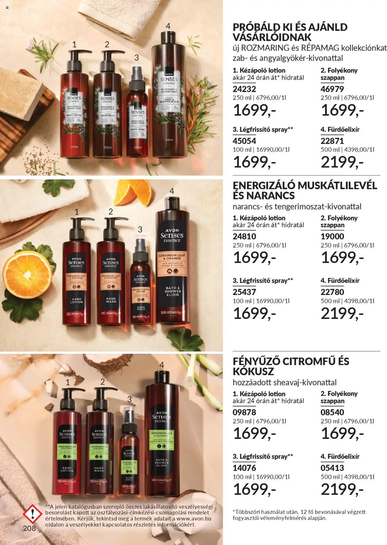 Avon akciós ujság - amely érvényes a következő dátumtól: 01.10.2025 | Oldal: 212 | Termékek: Kokusz, Légfrissítő, Narancs, Szappan