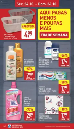 Pré-visualização Aldi folheto válido de 20.10.2025 | Página: 30 | Produtos: Guardanapos, Gel de banho, Desodorizante, Pasta de dentes