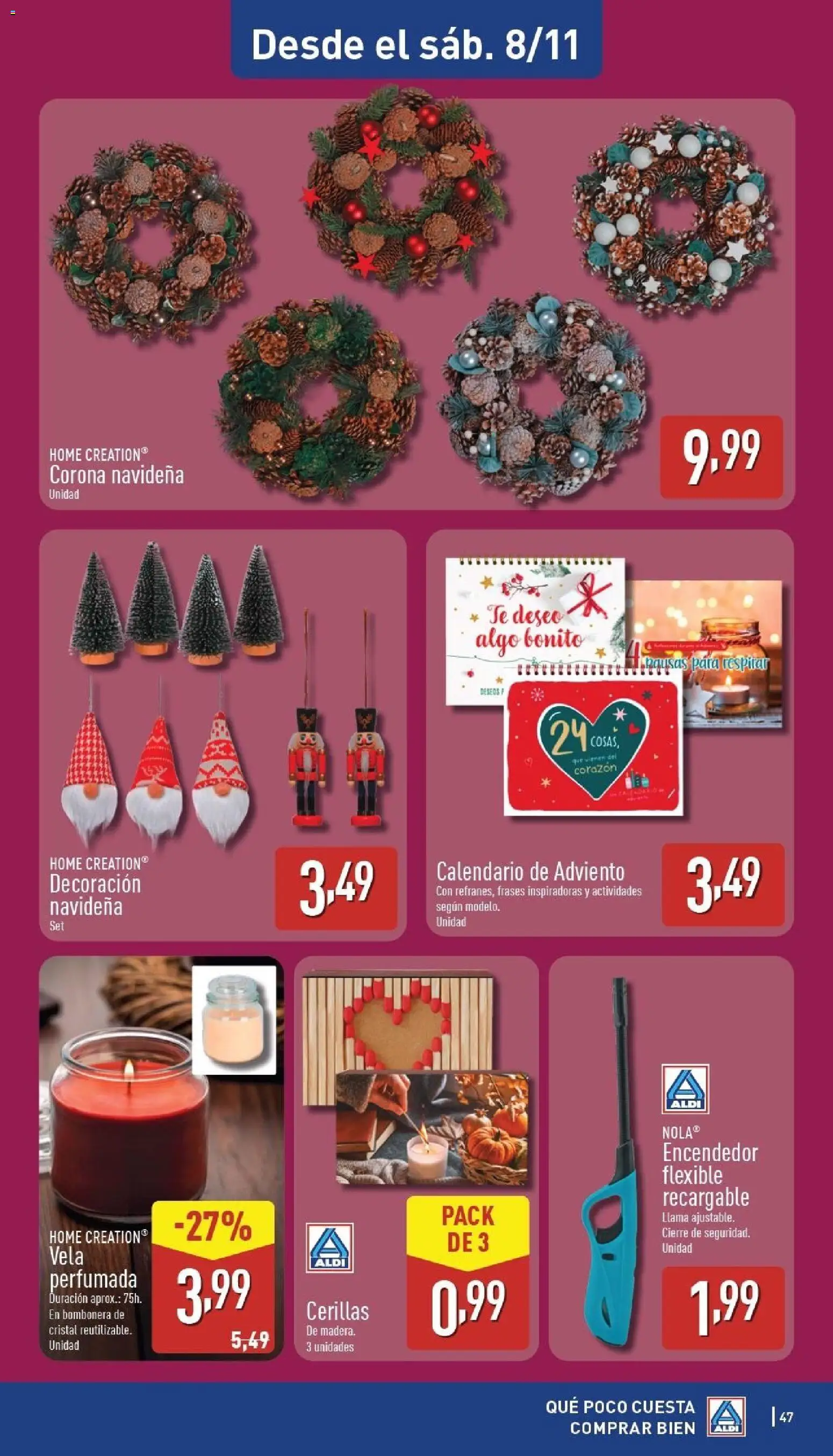 Aldi folleto Baleares │ válido desde el 03.11.2025 | Página: 47 | Productos: Té, Vela