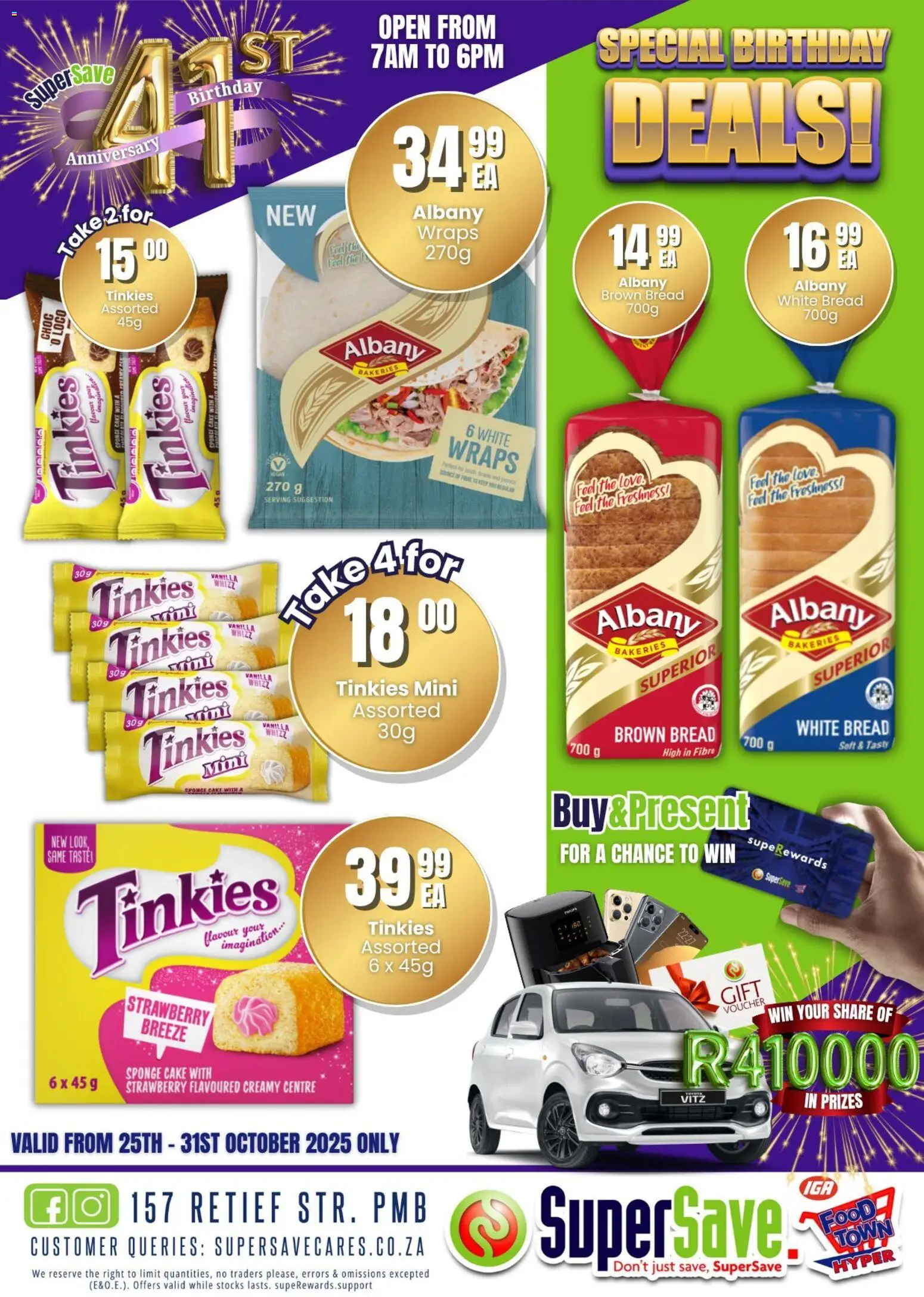New Super Save catalogue – valid from 25.10.2025 | Page: 112 | Products: Cake, Bread