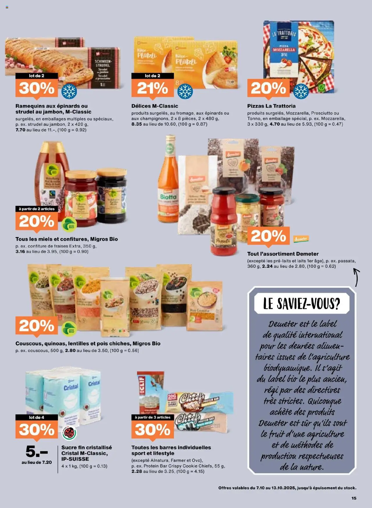 Migros Aktionen FR – gültig ab 07.10.2025 | Seite: 15 | Produkte: Pizza