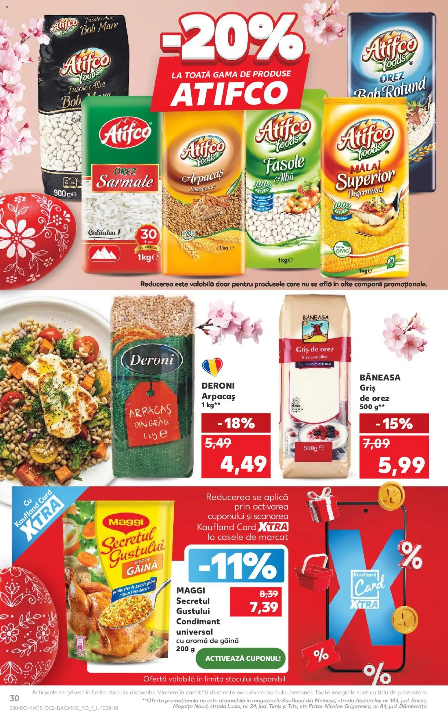 Noul catalog Kaufland – valabil de la 08.04.2026 | Pagină: 30 | Produse: Orez, Mălai, Fasole albă