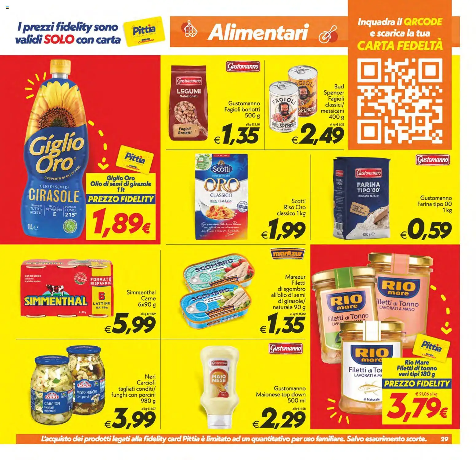 Volantino SuperConveniente del 27.11.2025 | Pagina: 29 | Prodotti: Legumi, Riso, Carciofi, Sgombro