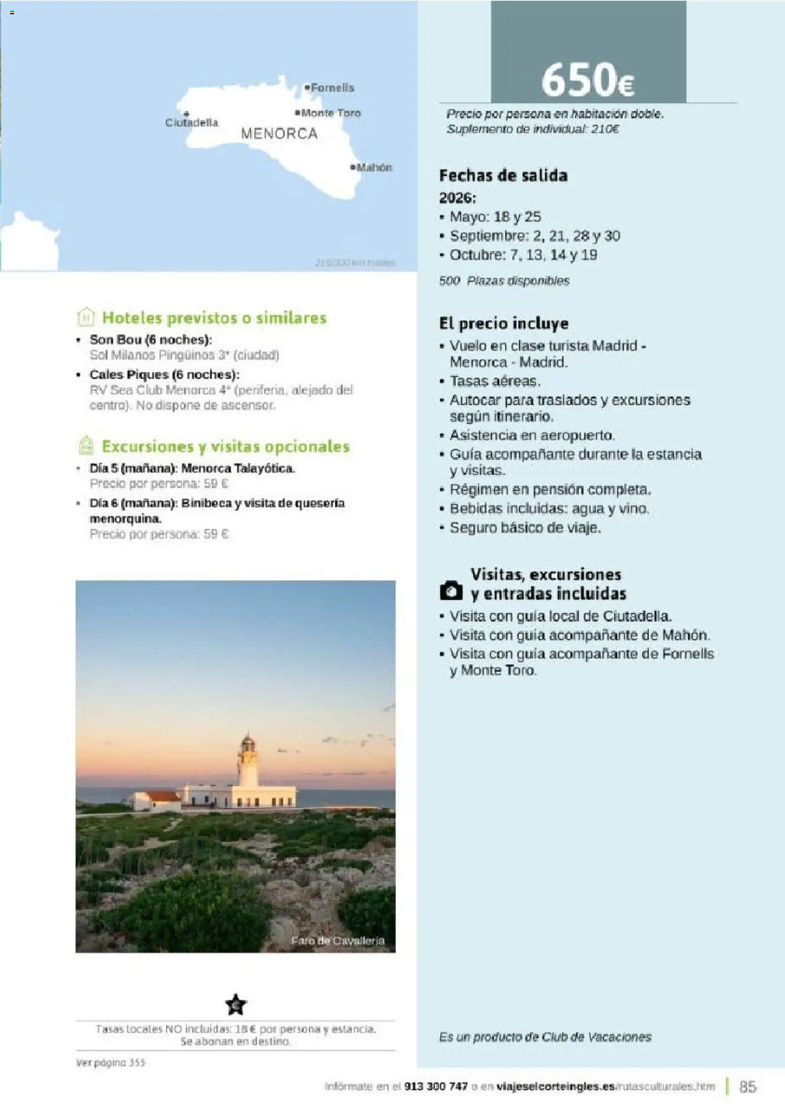 Viajes El Corte Inglés Rutas Culturales de la Comunidad de Madrid │ válido desde el 01.04.2026 | Página: 85