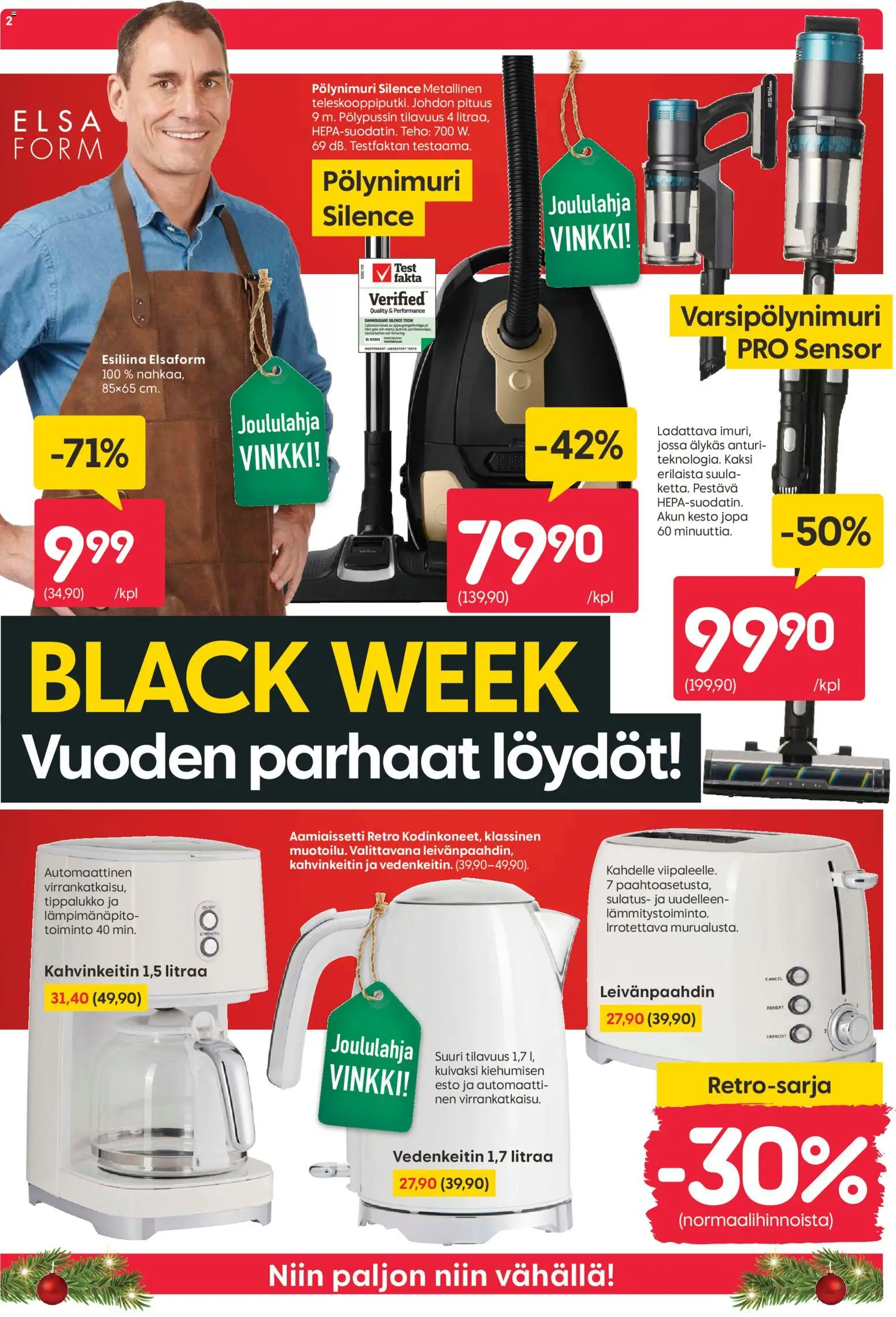 Rusta - Black Friday – voimassa 24.11.2025 alkaen | Sivu: 2 | Tuotteet: Kahvinkeitin, Vedenkeitin, Leivänpaahdin