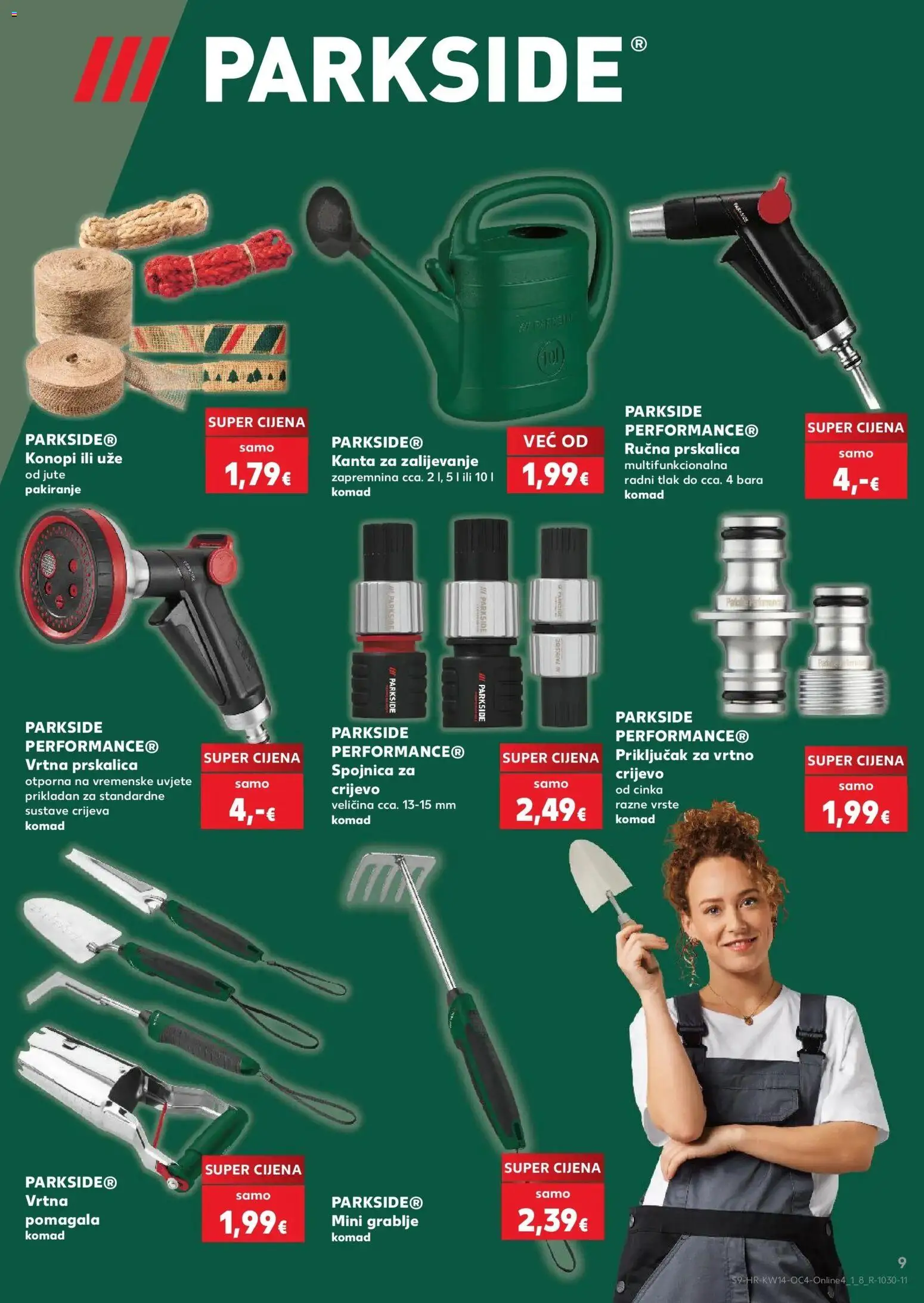 Kaufland katalog | vrijedi od 29.03.2026 | Stranica: 9 | Proizvodi: Kanta za zalijevanje, Grablje, Vrtno crijevo, Parkside