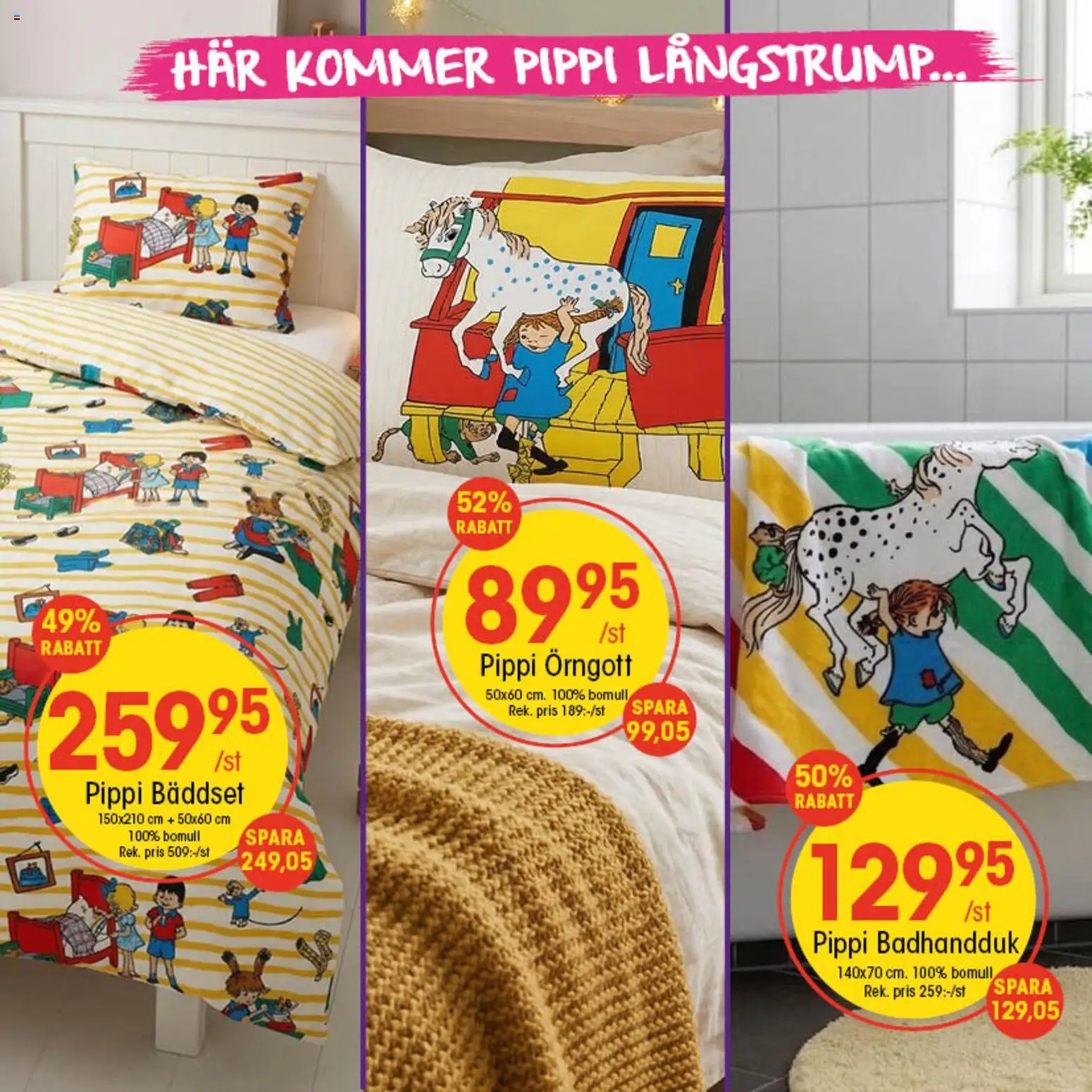 EKO reklamblad aktuell från 13.04.2026 | Sida: 7 | Produkter: Örngott, Bäddset