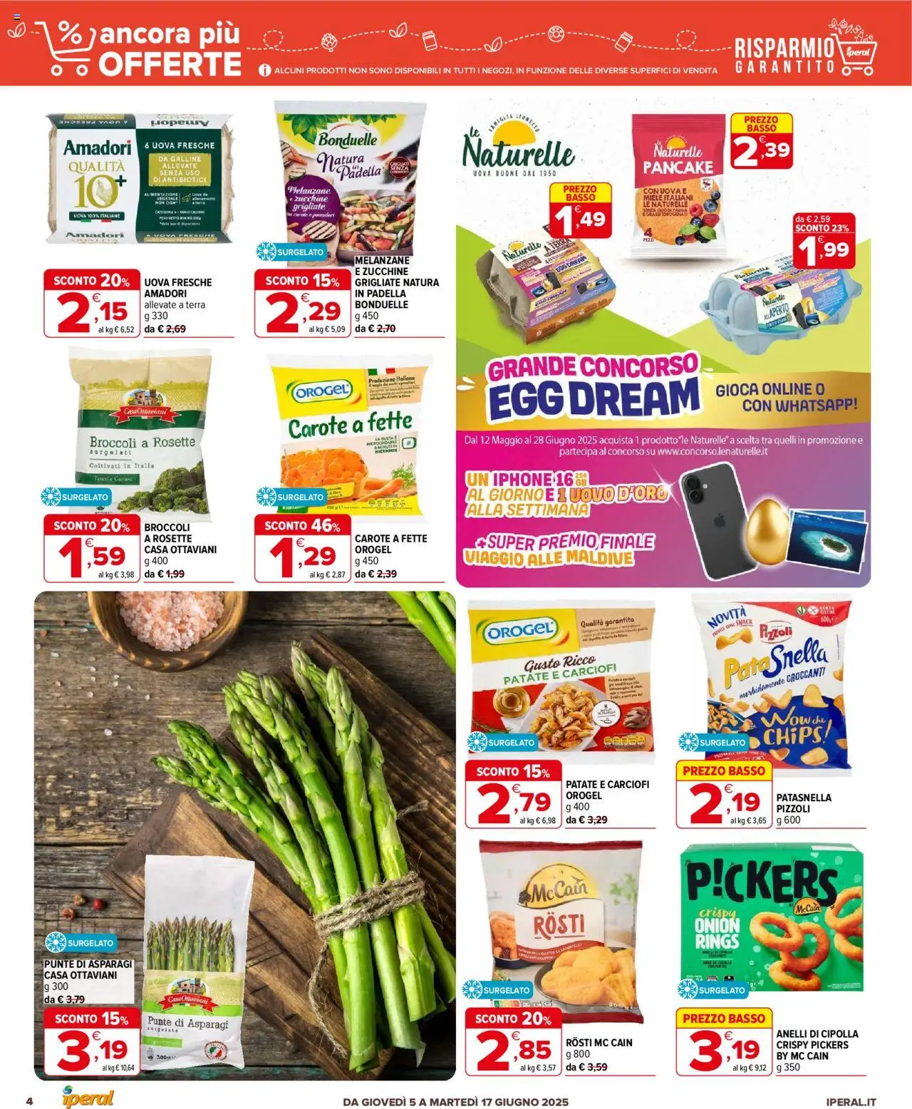 Volantino Iperal del 05.06.2025 | Pagina: 4 | Prodotti: Broccoli, Melanzane, Zucchine, Padella