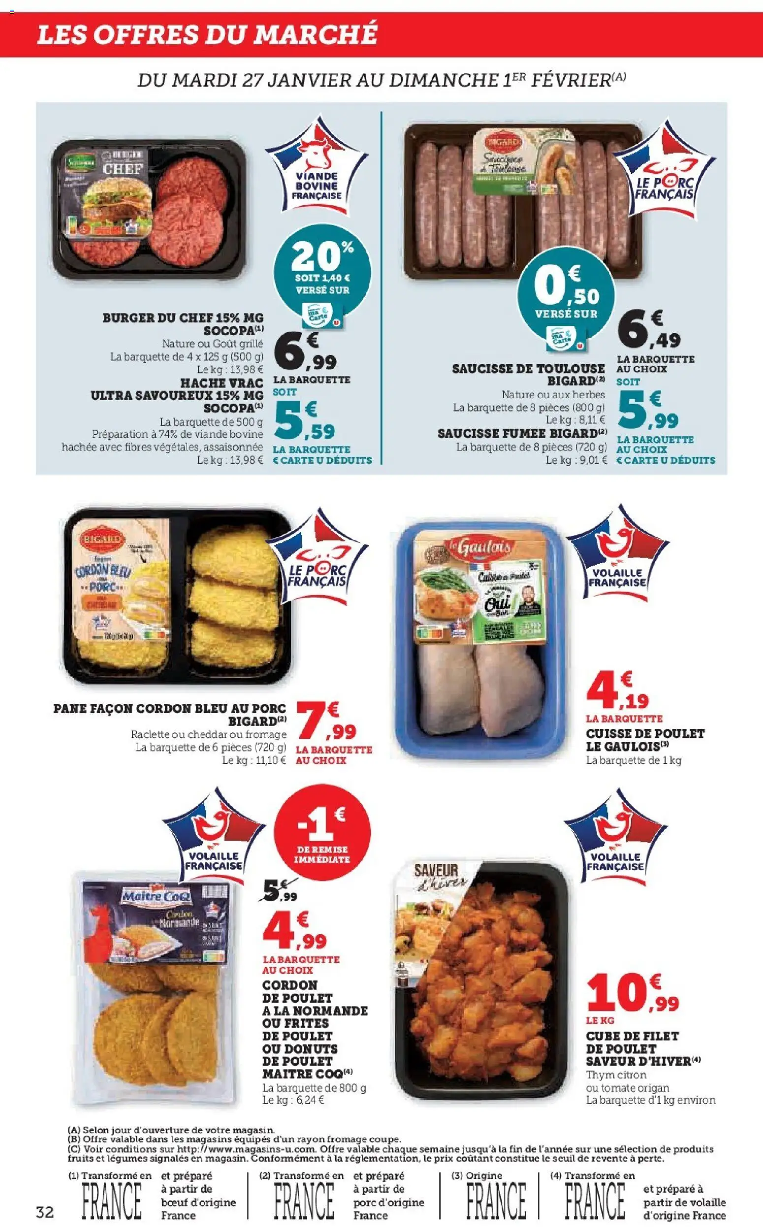 {H1} | Page: 32 | Produits: Origan, Frites, Viande, Cordon bleu