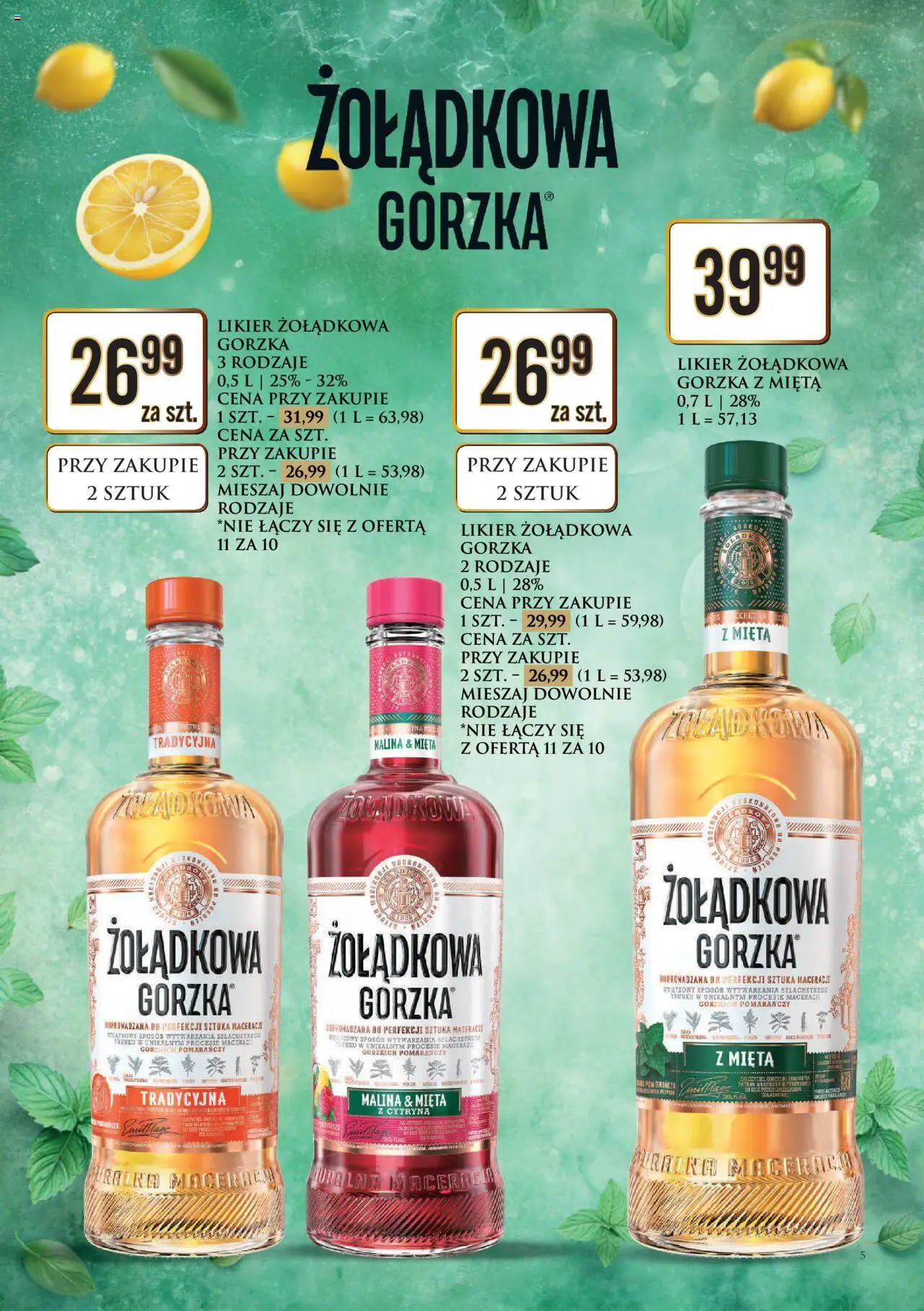 Dino Gazetka alkoholowa od 15.09.2025 | Strona: 5 | Produkty: Cytryna, Malina, Mięta