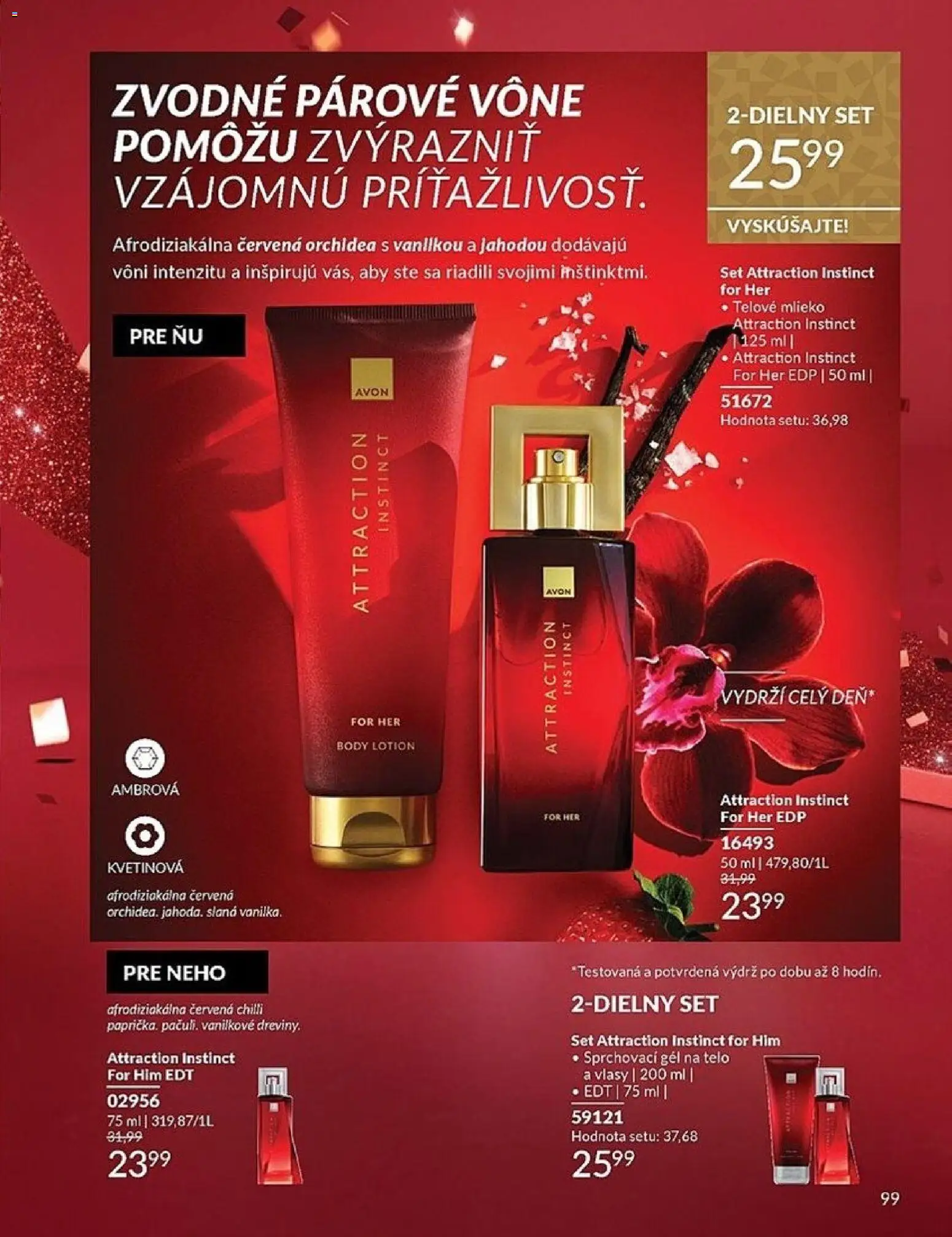 Nové Avon akcie – leták je platný od 01.12.2025 | Strana: 99 | Produkty: Mlieko, Chilli, Telové mlieko, Orchidea