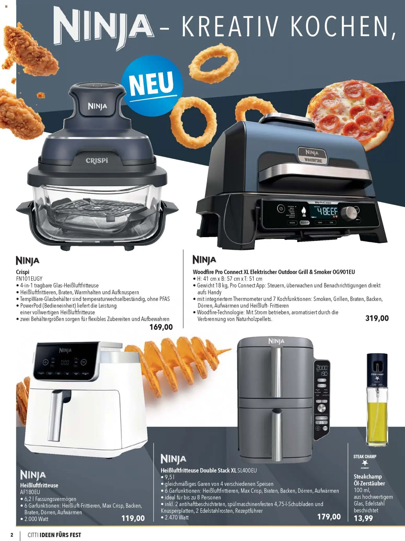 CITTI Markt  Ideen fürs Fest – gültig ab 26.11.2025 | Seite: 2 | Produkte: Gewicht, Grill, Thermometer, Steak