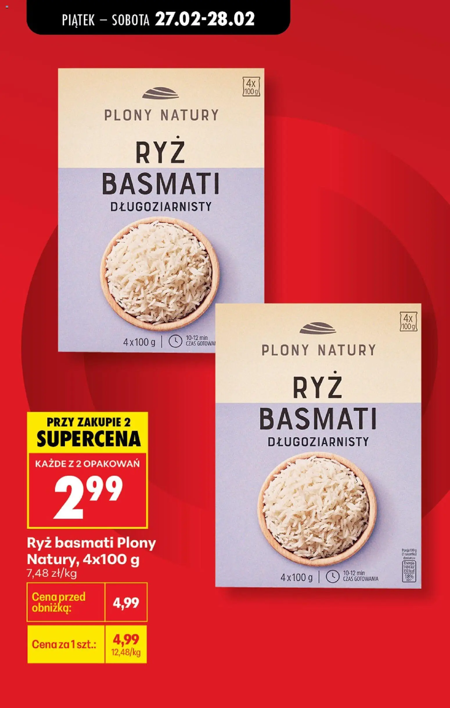 Biedronka gazetka tani weekend od 27.02.2026 | Strona: 5 | Produkty: Ryż, Ryż basmati