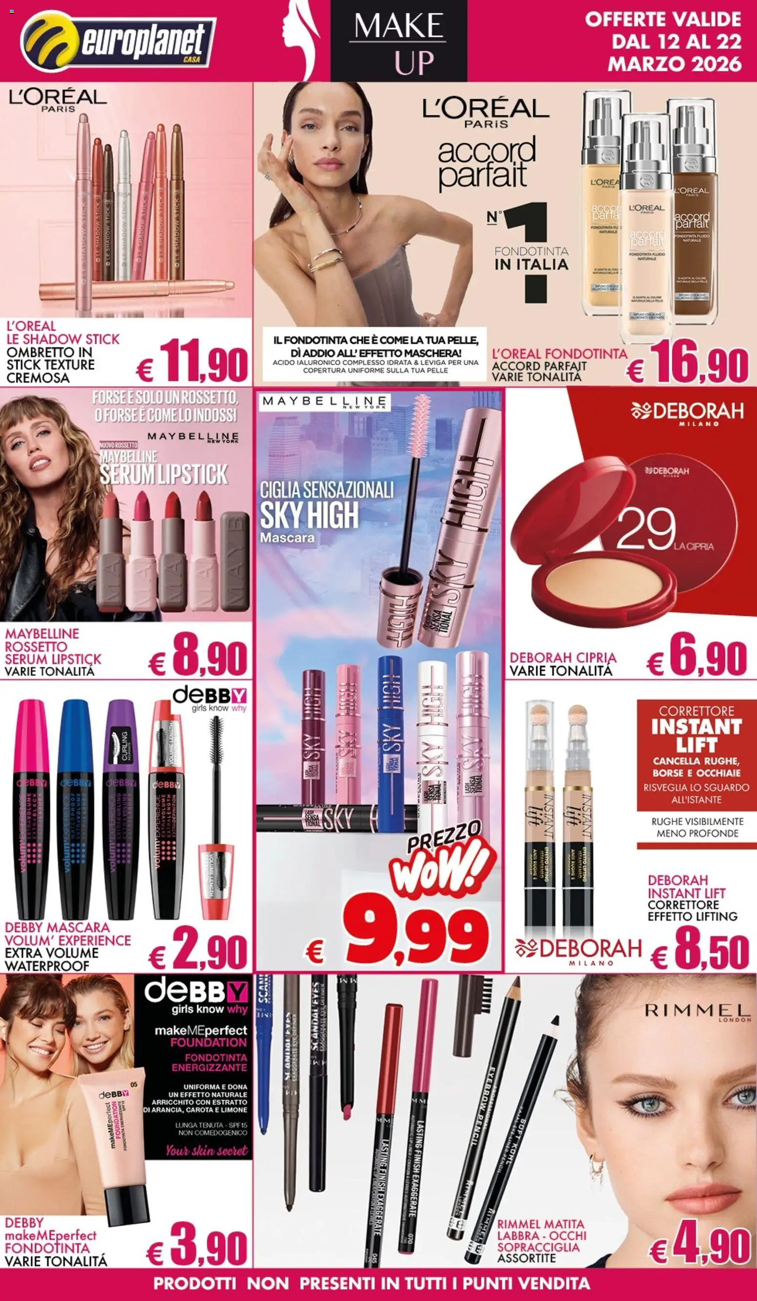 Volantino Europlanet Casa del 12.03.2026 | Pagina: 5 | Prodotti: Ombretto, Carota, Correttore, Cipria