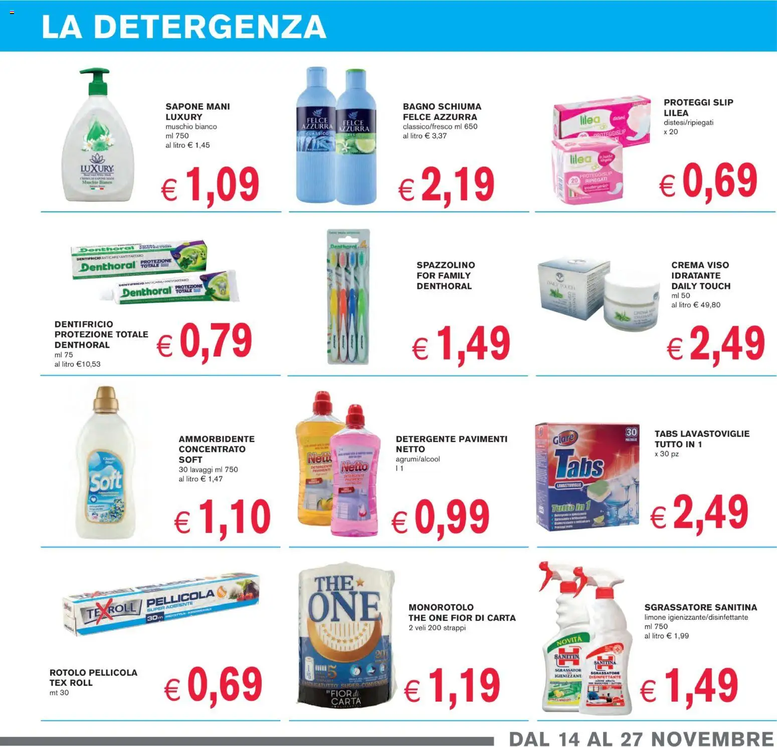 Volantino Coal del 14.11.2025 | Pagina: 11 | Prodotti: Crema, Dentifricio, Pellicola, Bagno