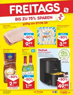 Netto Marken-Discount Prospekt 	 ab 23.02.2026 gültig | Seite: 53 | Produkte: Weißwurst, Petersilie, Kruger cappuccino, Heißluftfritteuse